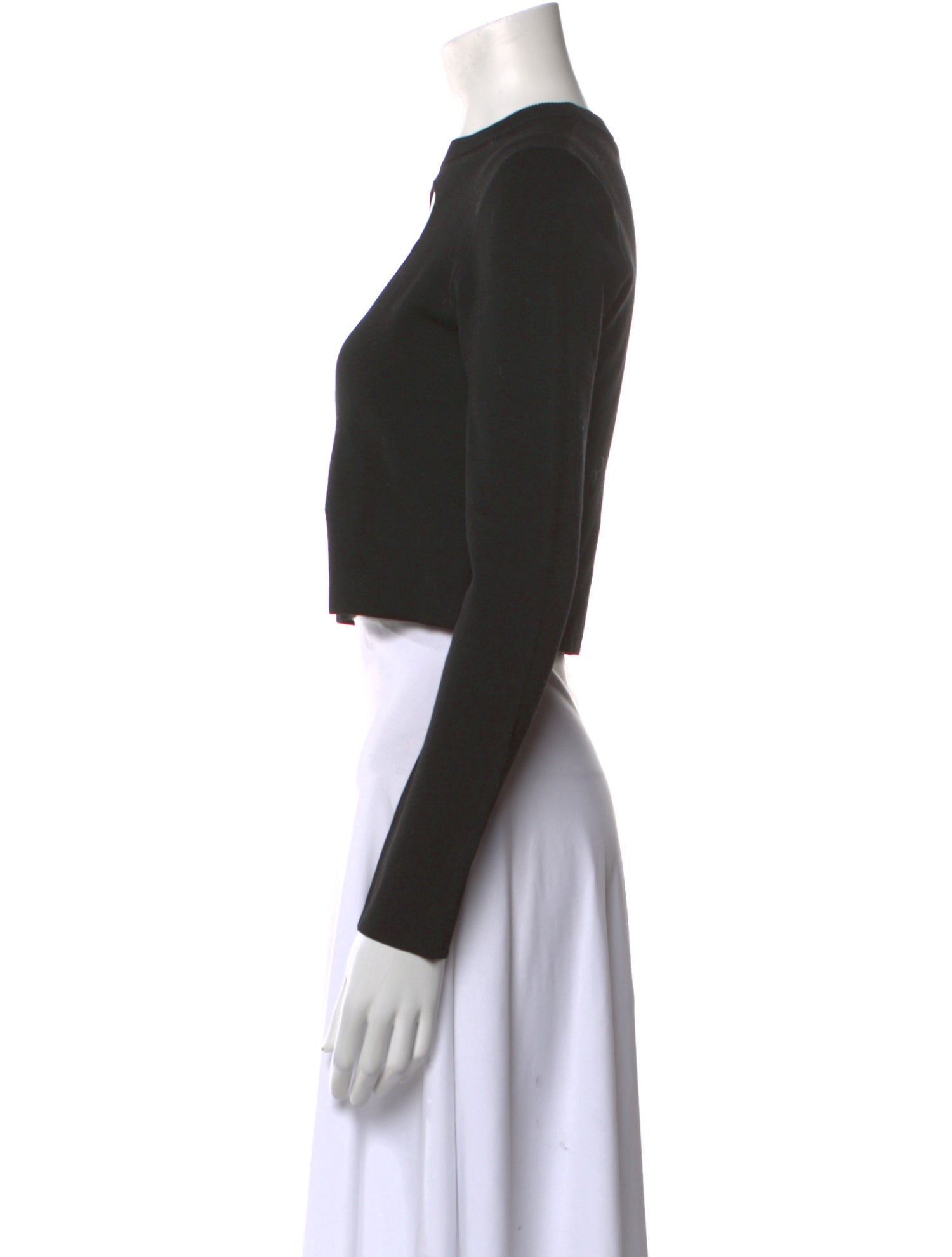 Proenza Schouler Silk Mock Neck Crop Top