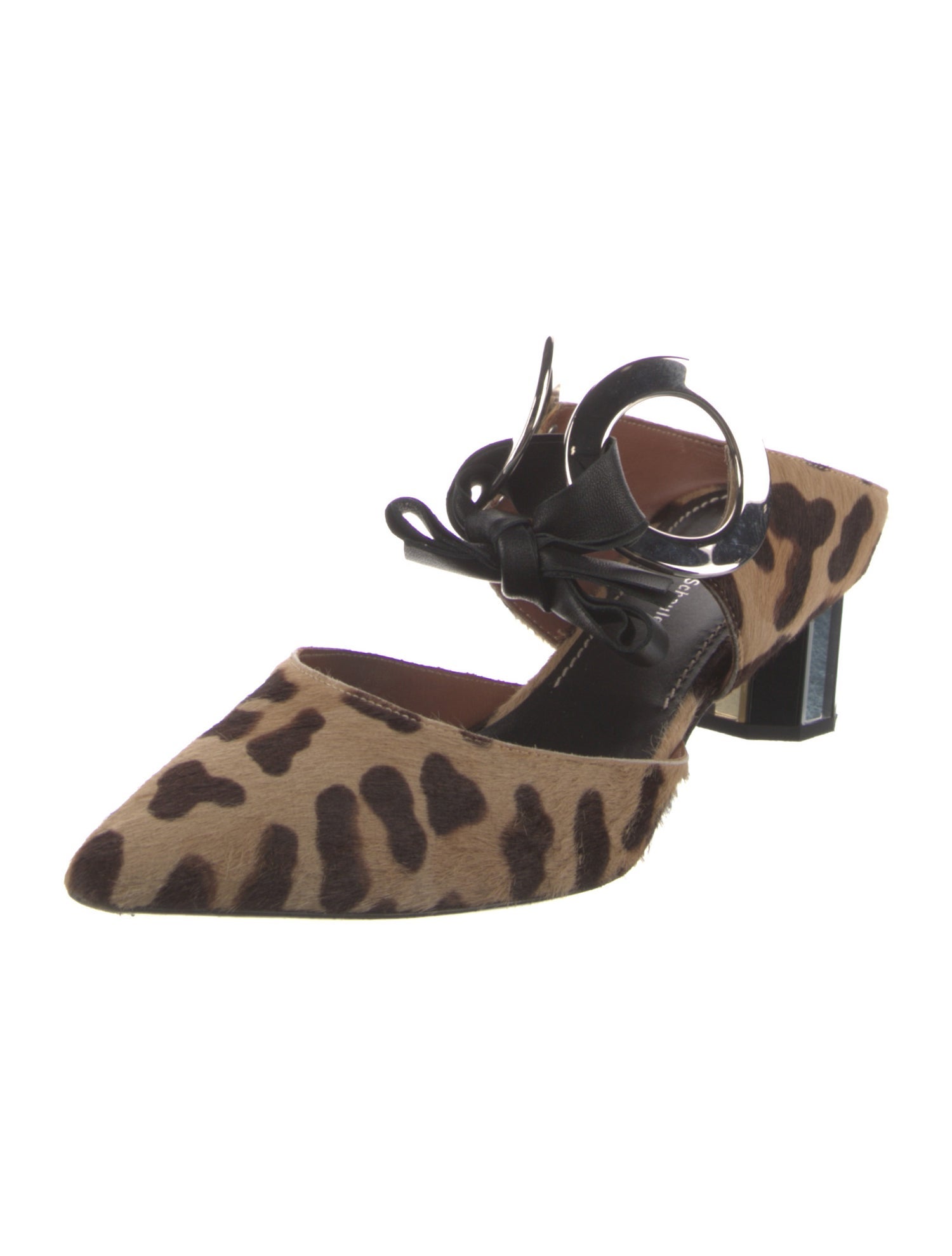 Proenza Schouler Ponyhair Animal Print Mules