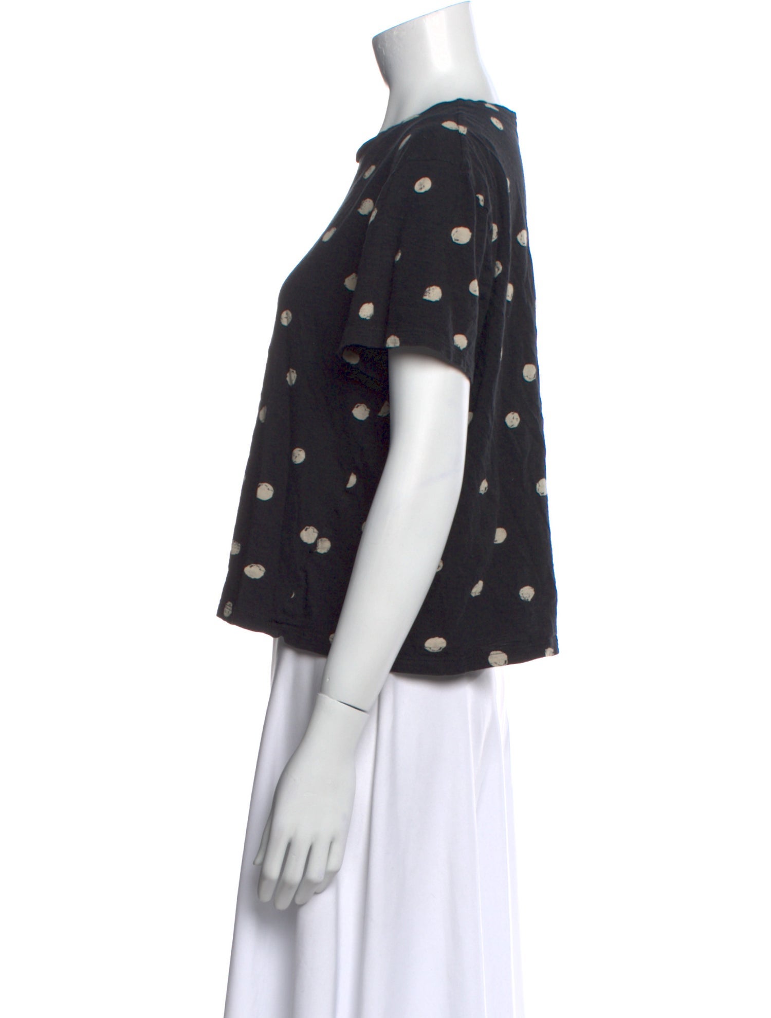 Proenza Schouler Polka Dot Print Crew Neck T-Shirt