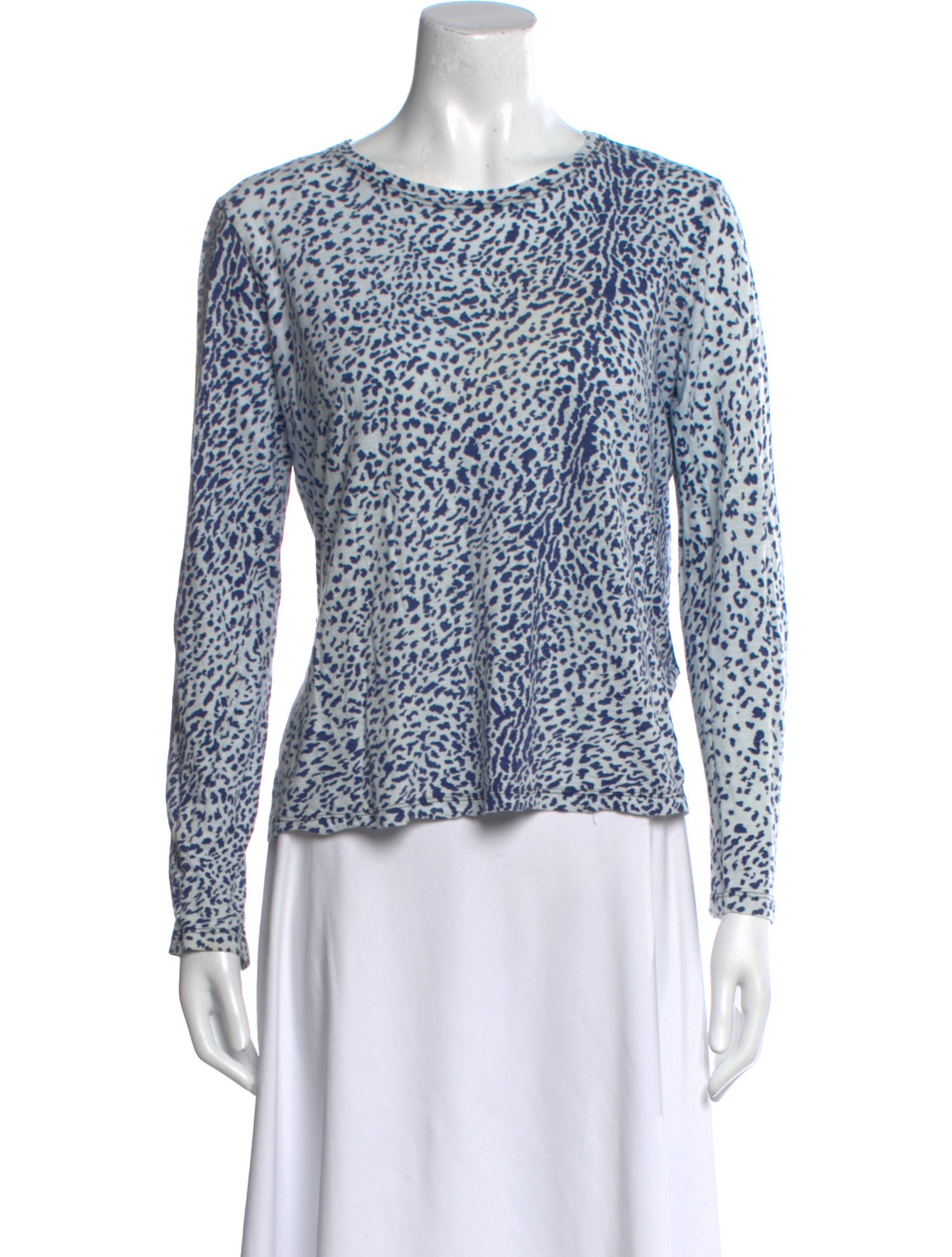 Proenza Schouler Animal Print Bateau Neckline Top