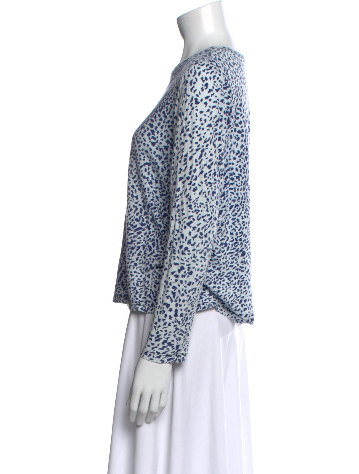 Proenza Schouler Animal Print Bateau Neckline Top