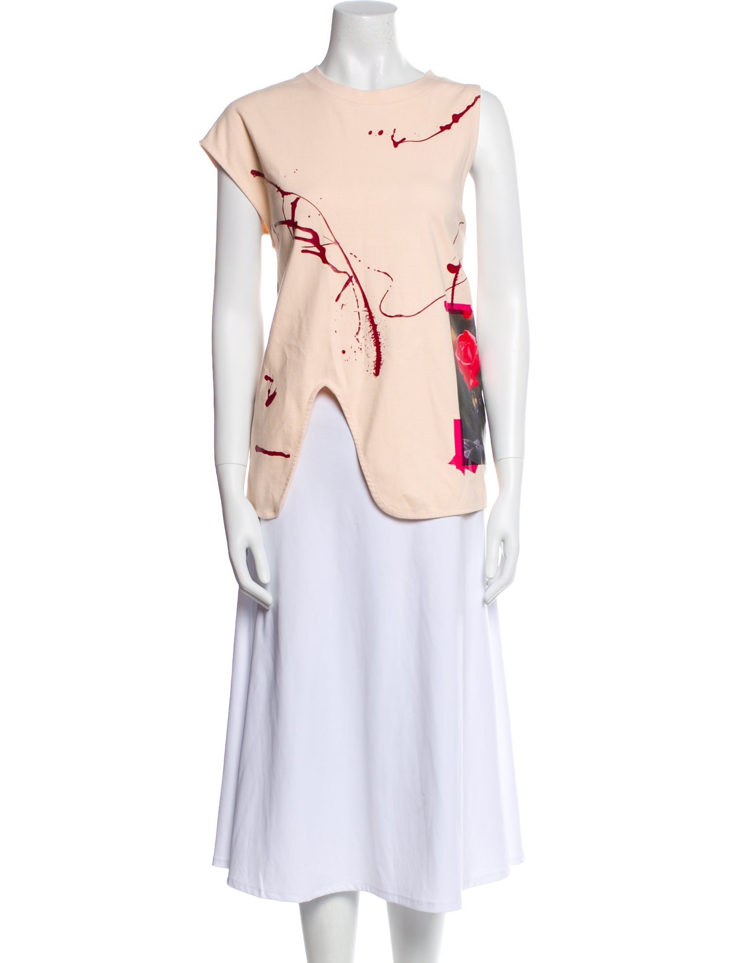 Proenza Schouler Graphic Print Cowl Neck Tunic