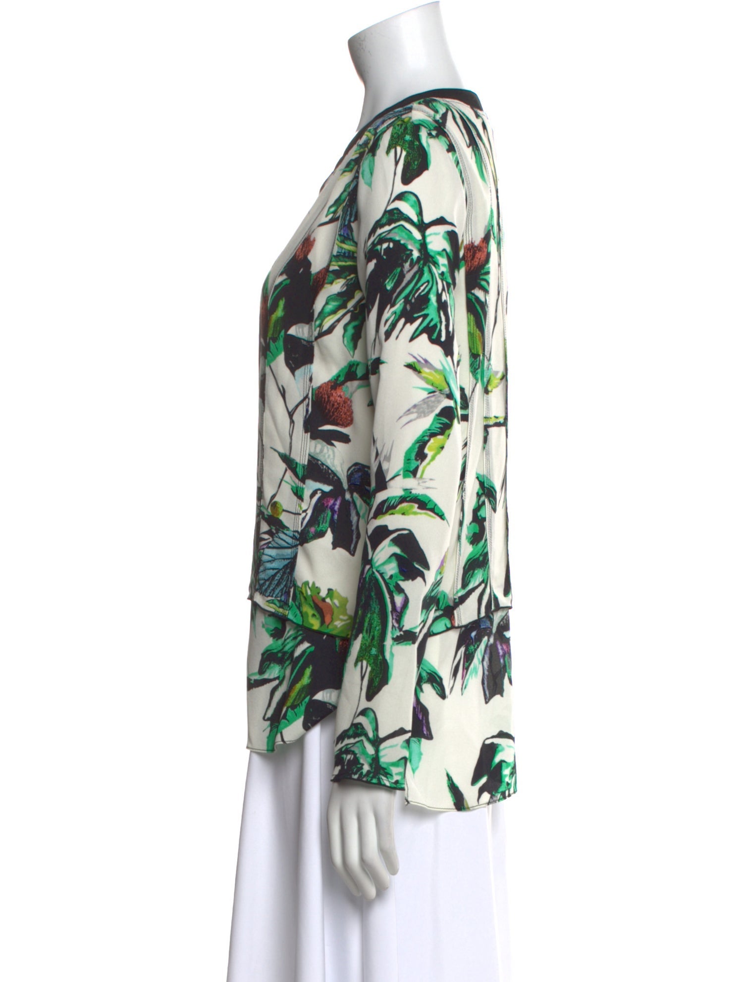 Proenza Schouler Silk Floral Print Blouse