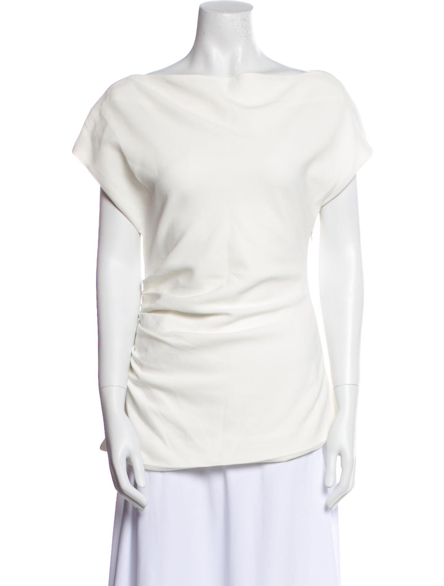 Proenza Schouler Bateau Neckline Short Sleeve T-Shirt