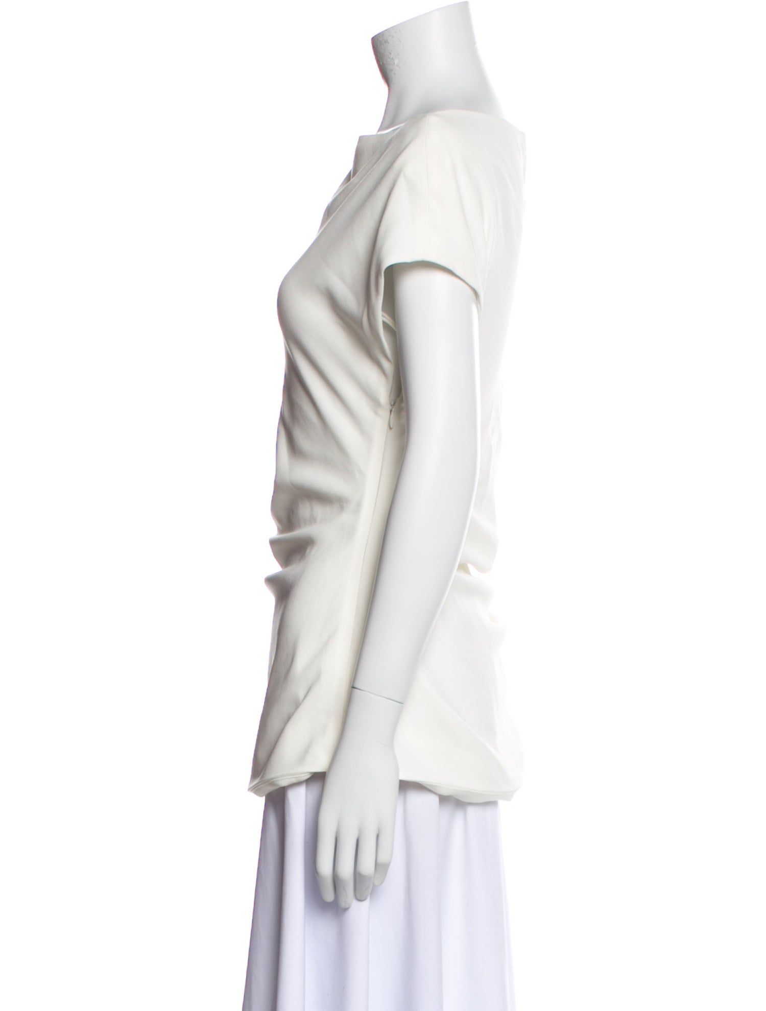 Proenza Schouler Bateau Neckline Short Sleeve T-Shirt