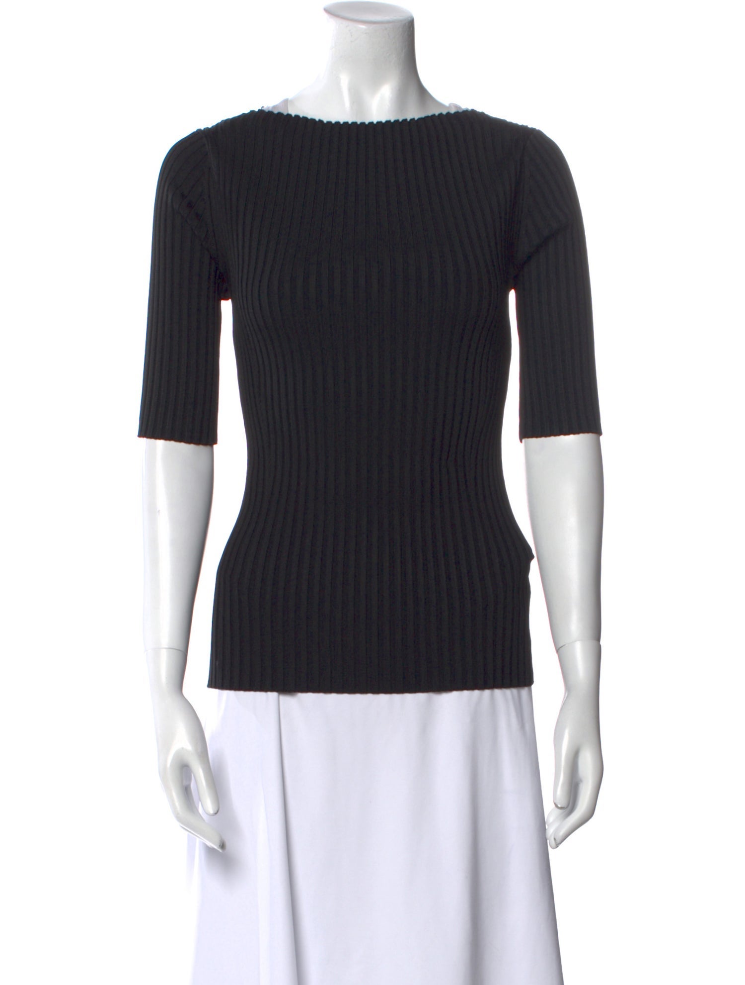 Proenza Schouler Bateau Neckline Short Sleeve Top