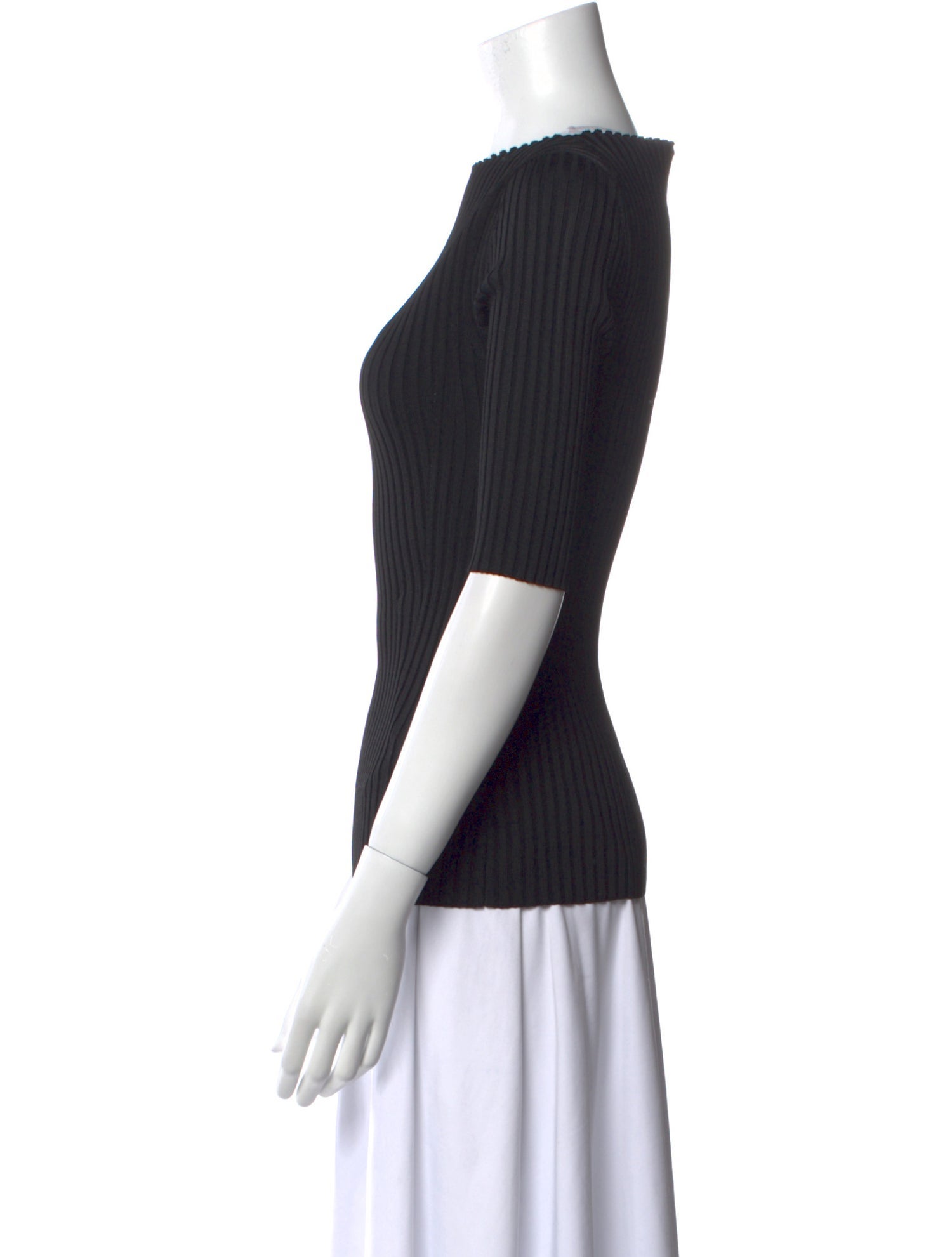 Proenza Schouler Bateau Neckline Short Sleeve Top