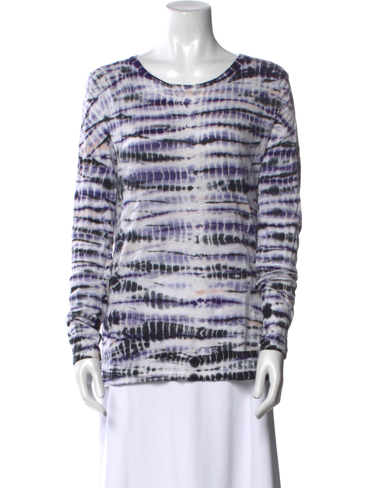 Proenza Schouler Tie-Dye Print Scoop Neck T-Shirt