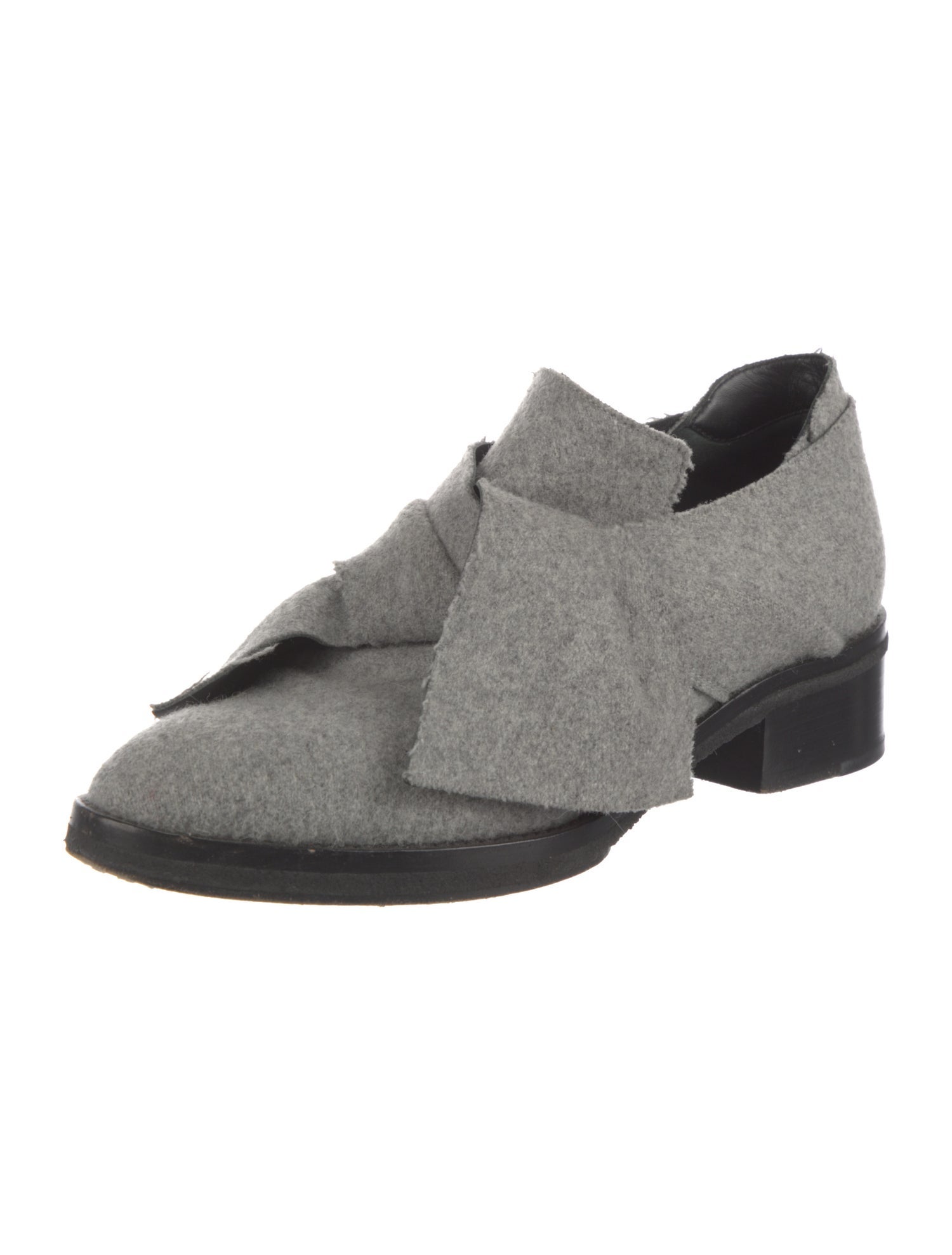 Proenza Schouler Wool Bow Accents Oxfords