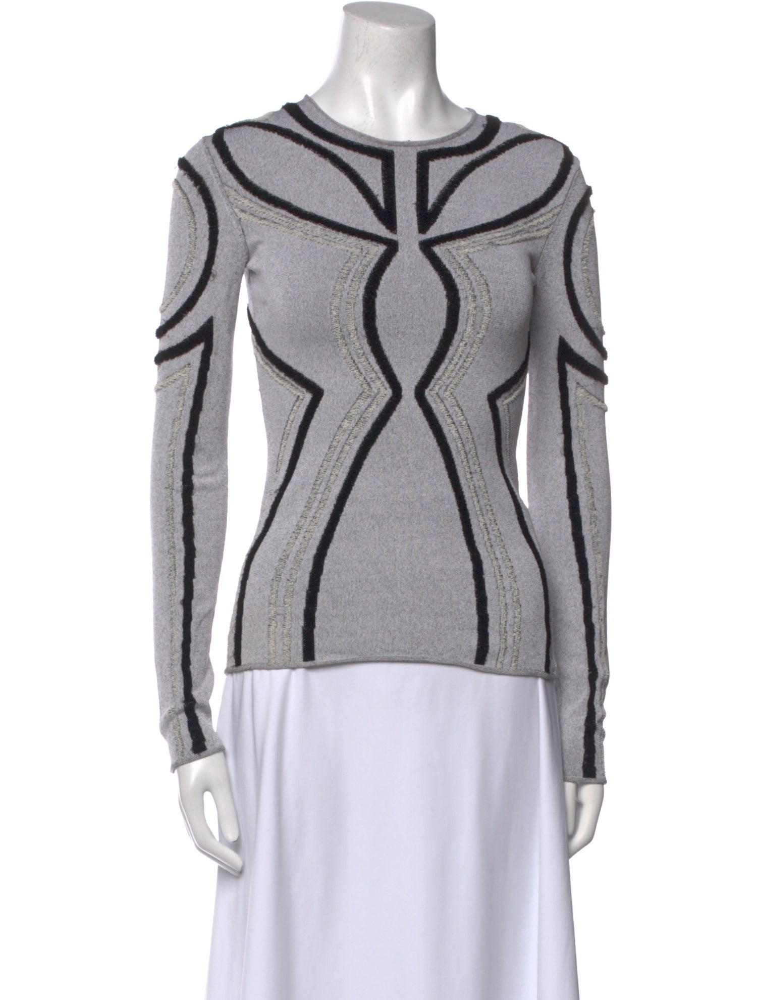 Proenza Schouler Printed Bateau Neckline Top