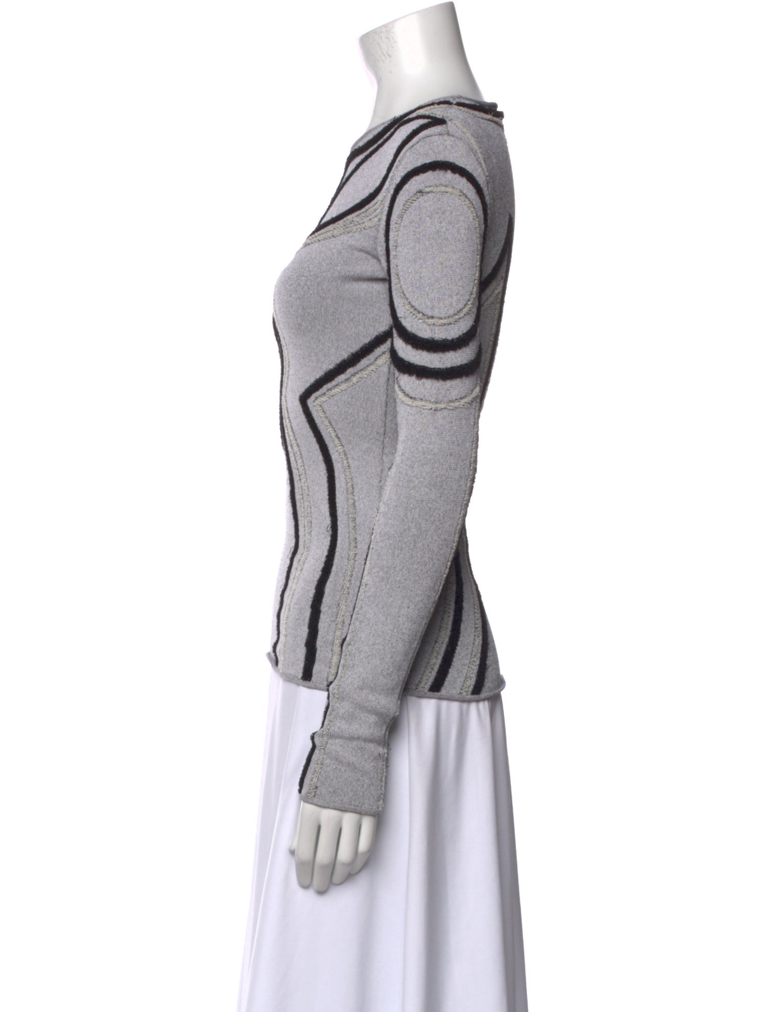 Proenza Schouler Printed Bateau Neckline Top