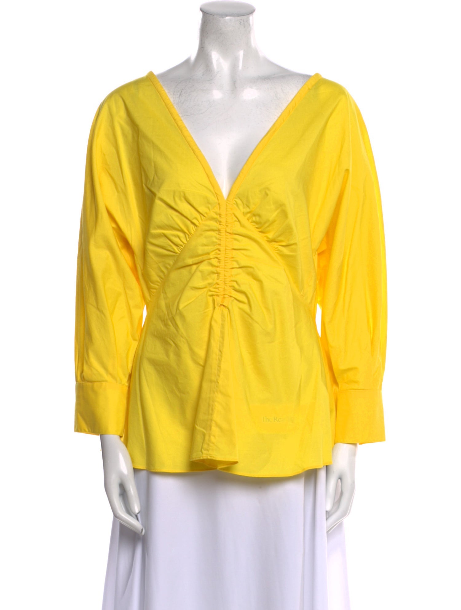 Proenza Schouler V-Neck Three-Quarter Sleeve Blouse