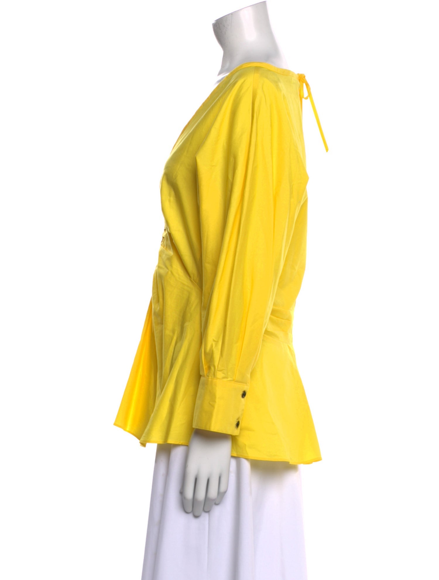 Proenza Schouler V-Neck Three-Quarter Sleeve Blouse