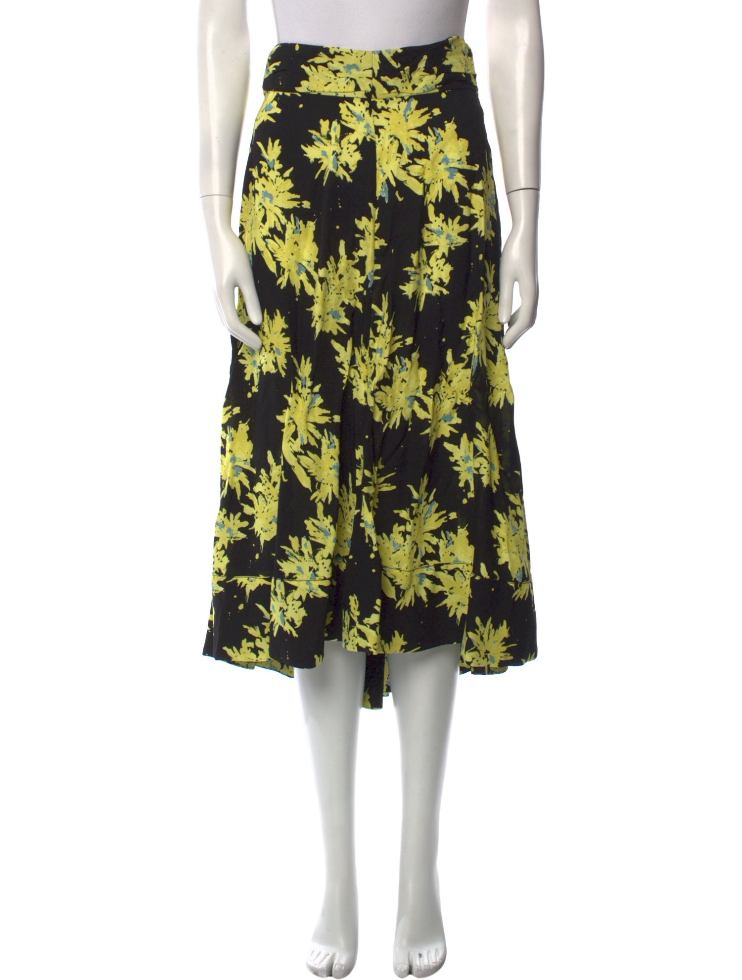 Proenza Schouler Floral Print Midi Length Skirt