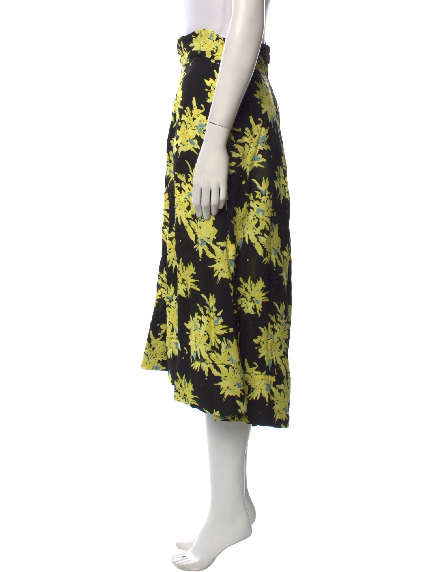 Proenza Schouler Floral Print Midi Length Skirt