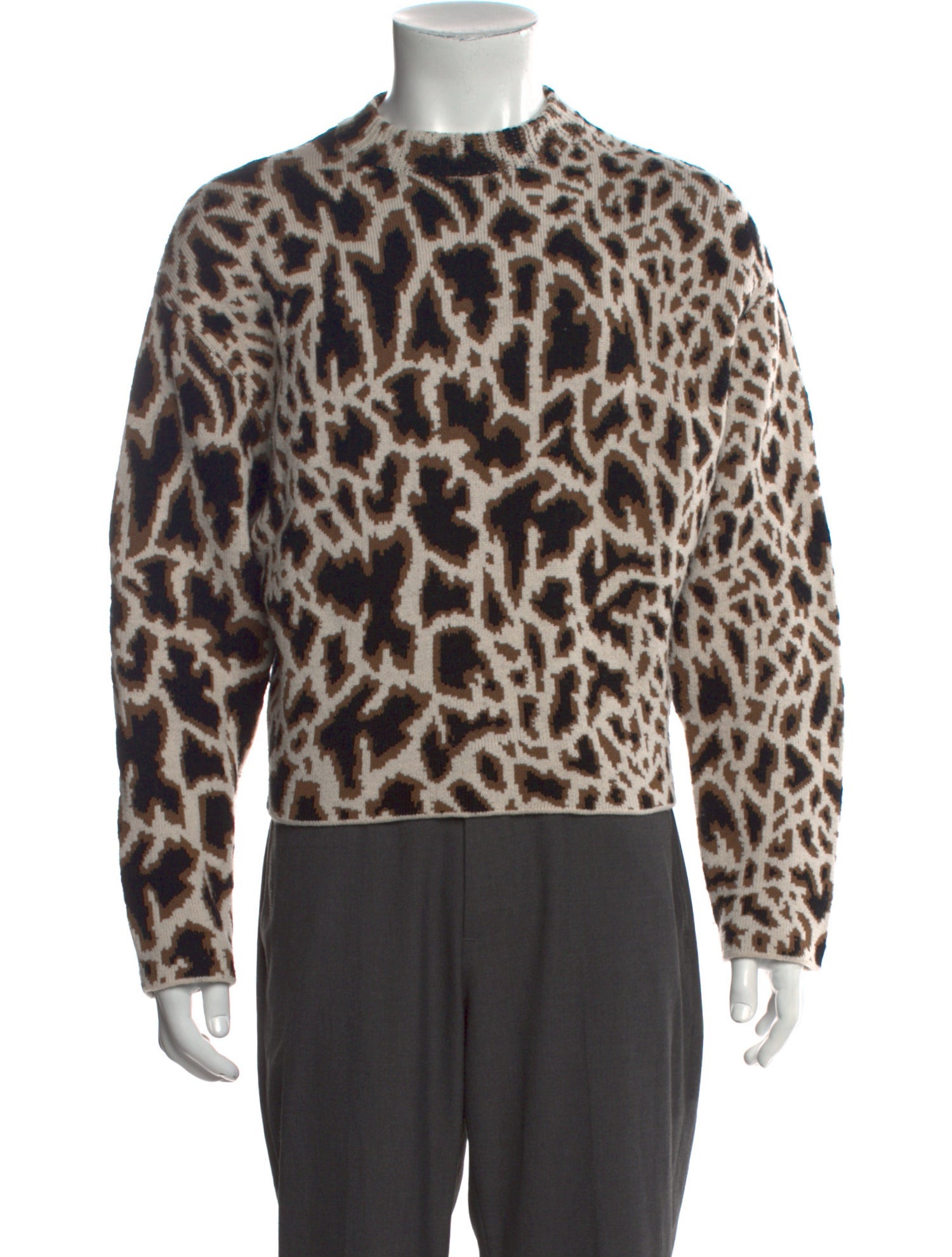Proenza Schouler Wool Animal Print Pullover