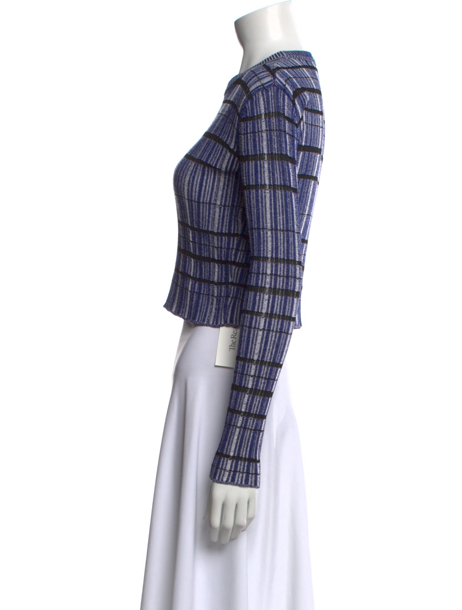 Proenza Schouler Silk Plaid Print Crop Top