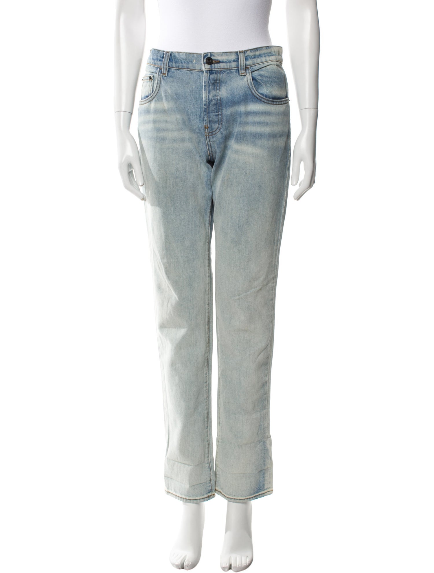 Proenza Schouler Mid-Rise Straight Leg Jeans