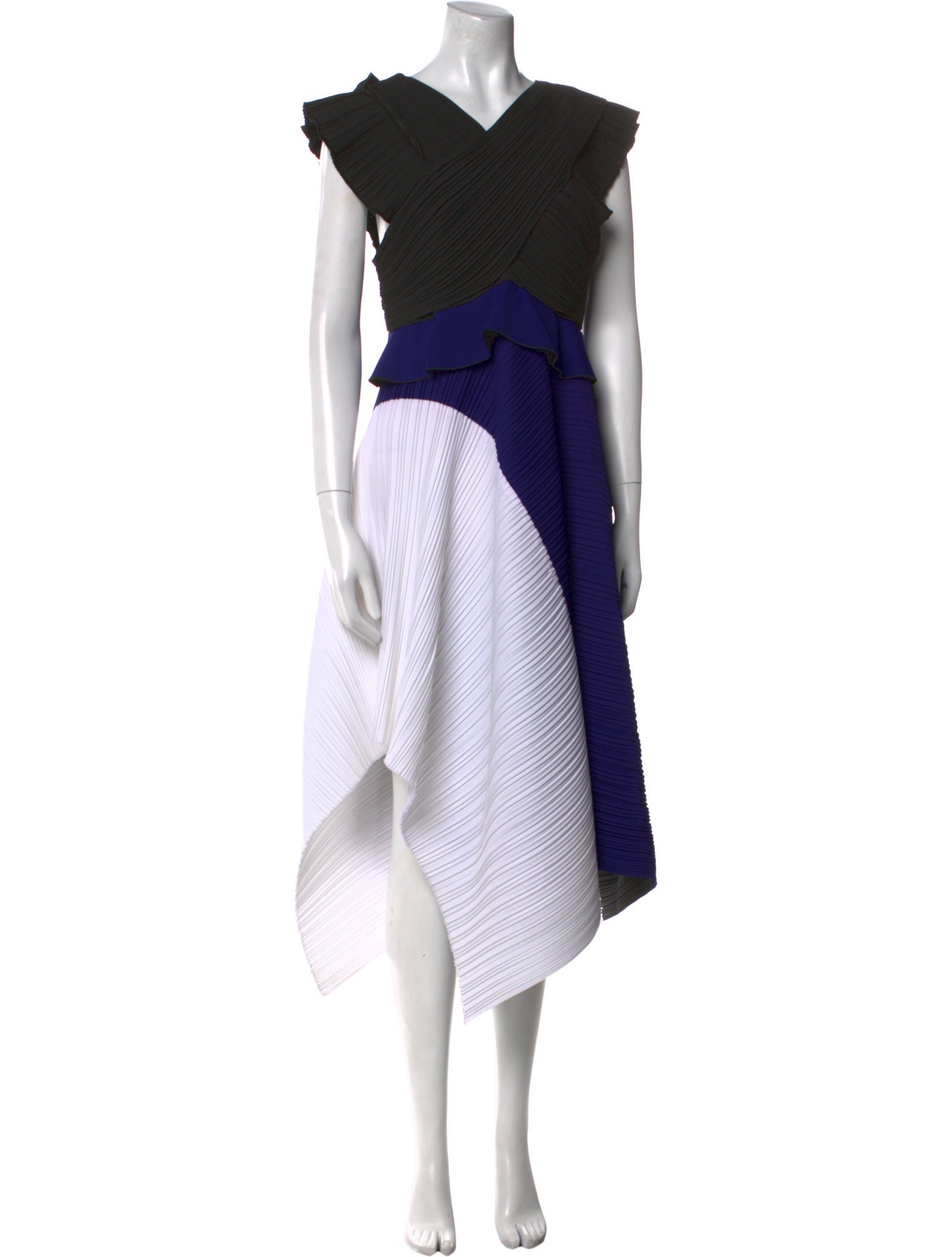 Proenza Schouler Striped Midi Length Dress