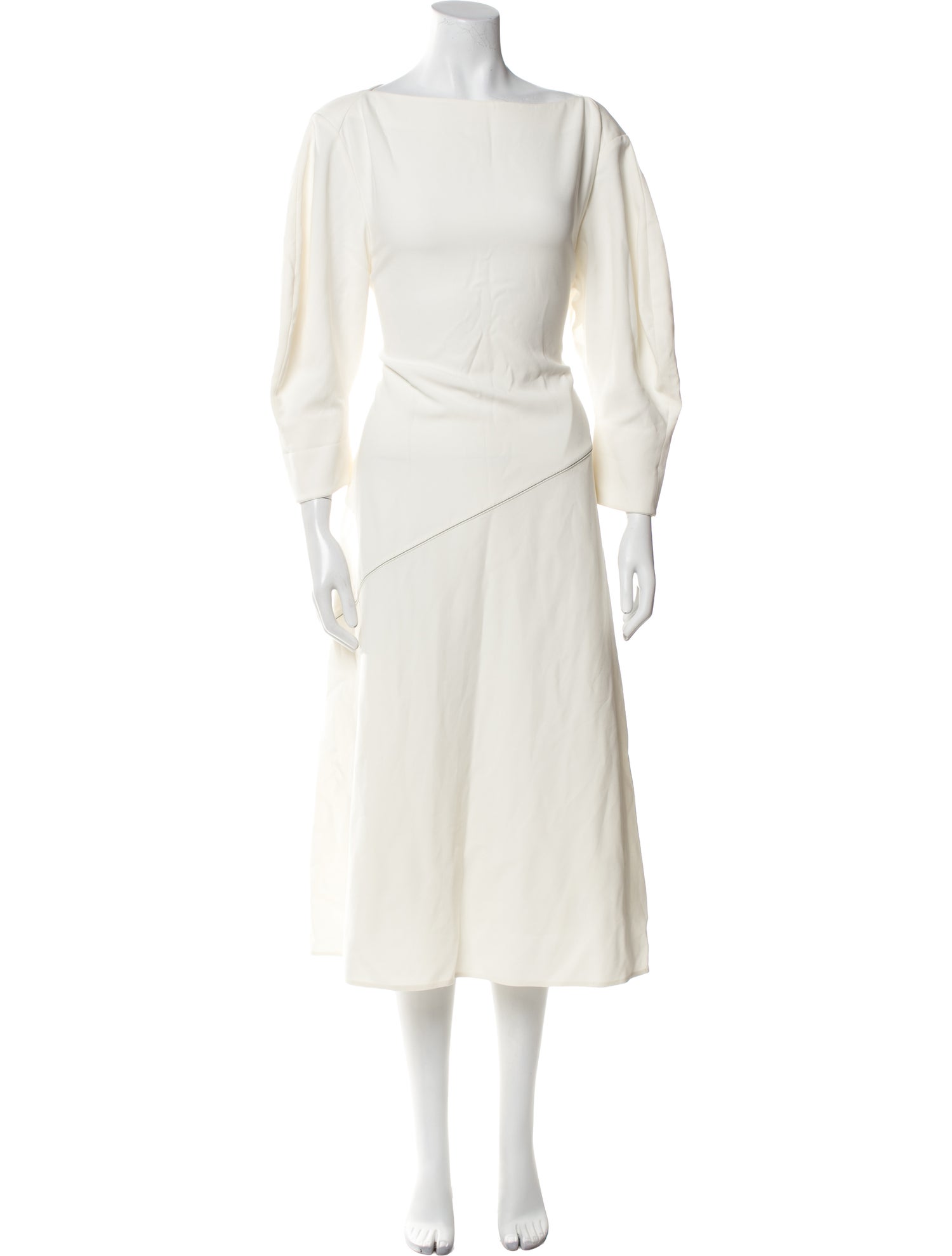 Proenza Schouler Bateau Neckline Midi Length Dress