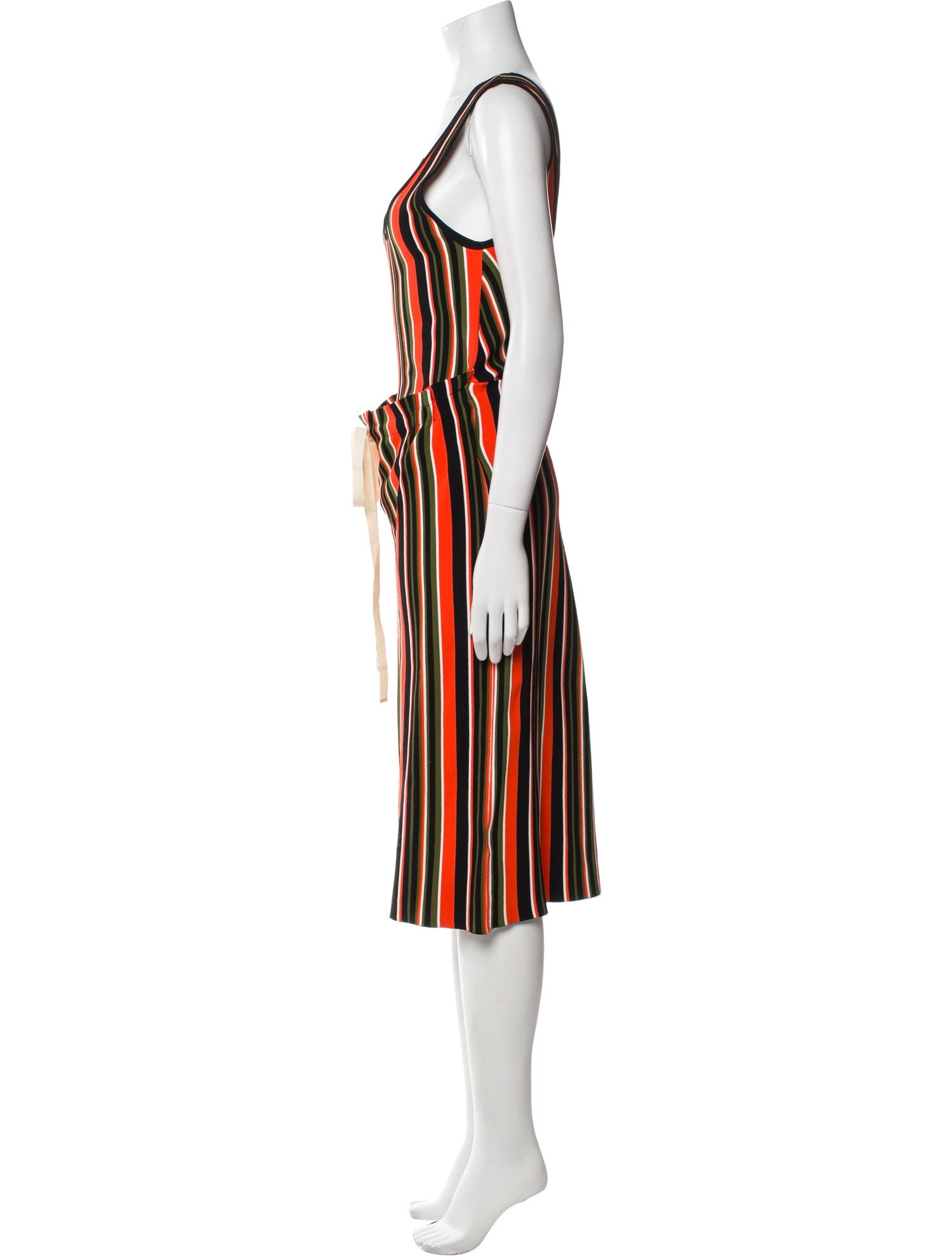 Proenza Schouler Striped Midi Length Dress