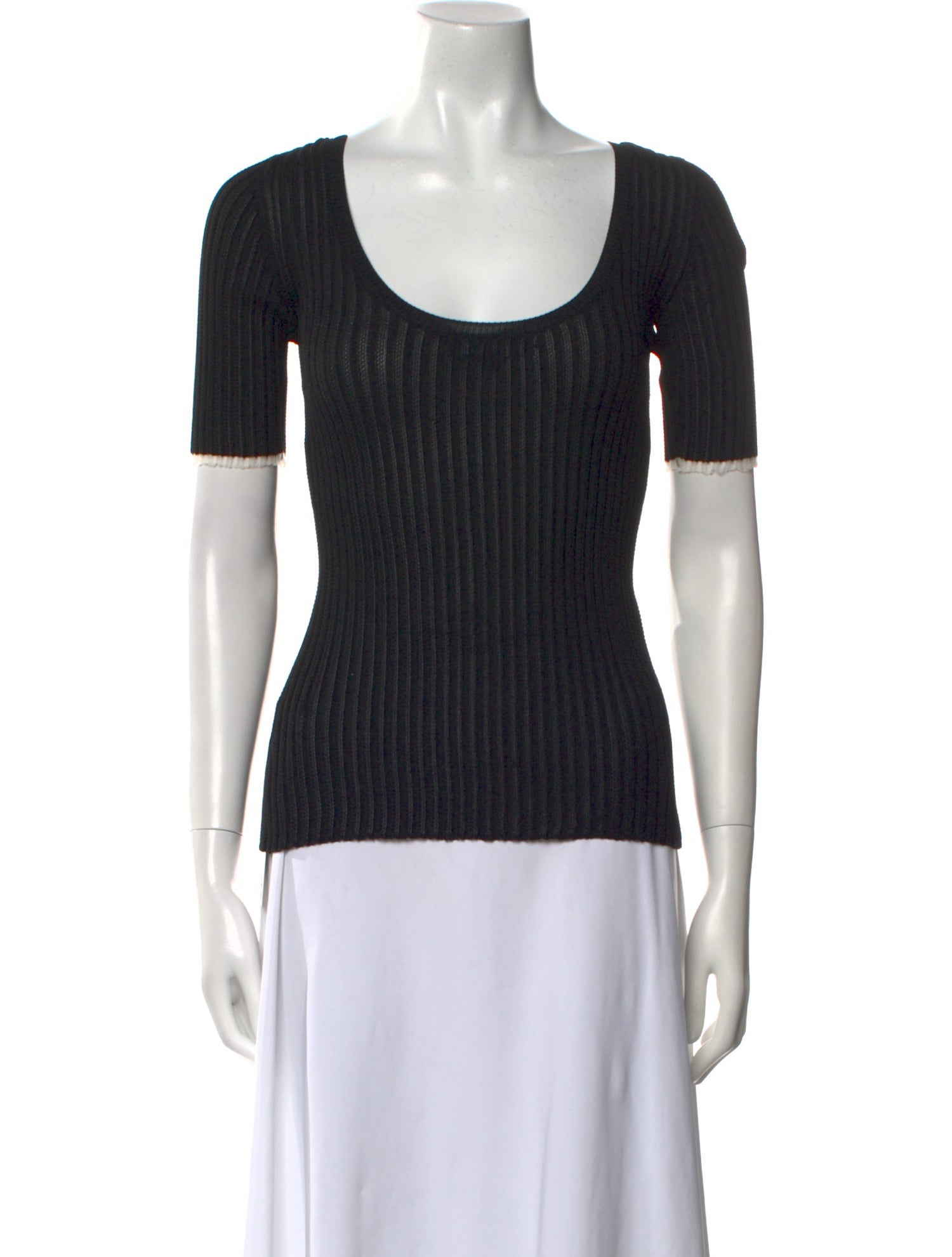 Proenza Schouler Scoop Neck Short Sleeve Top