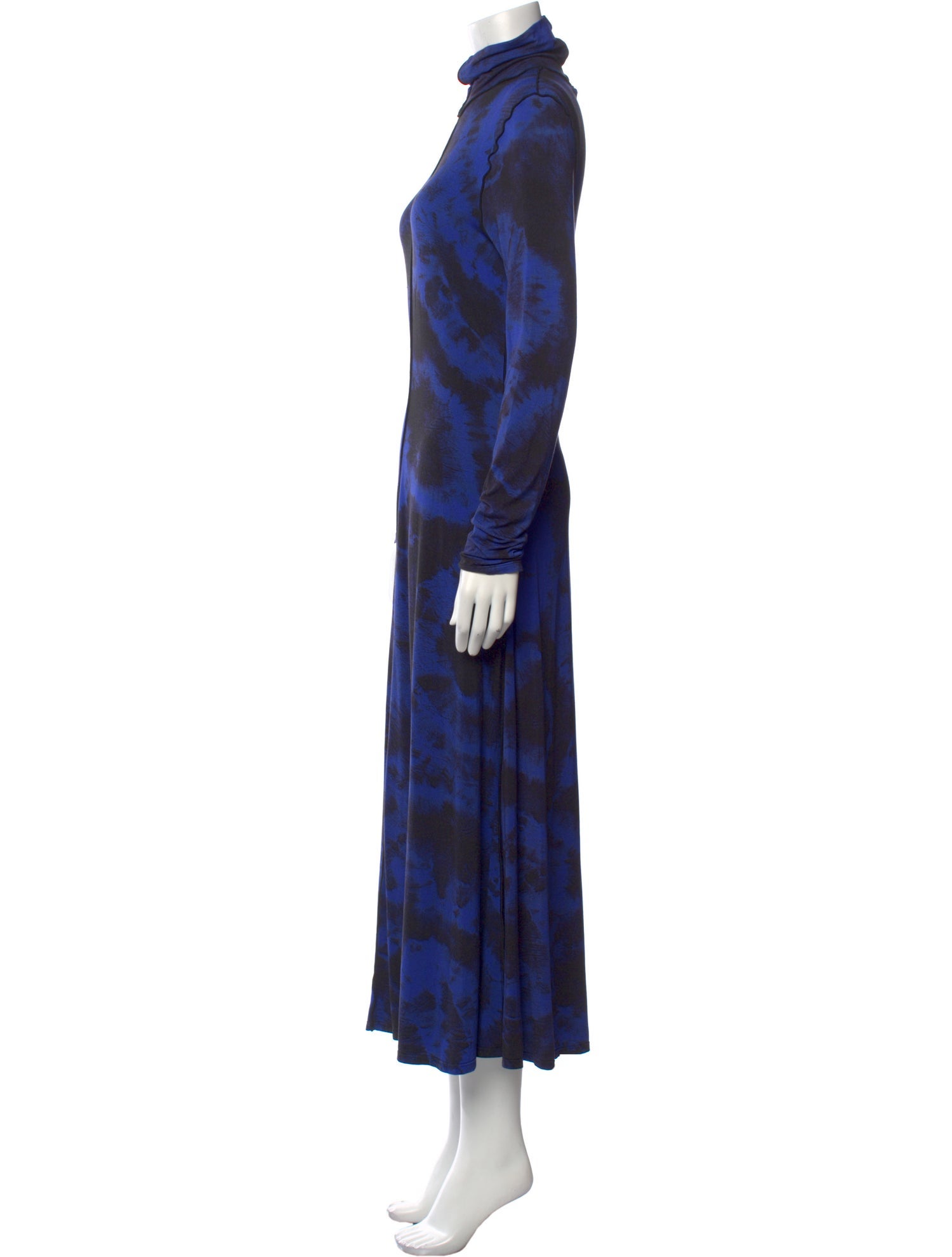 Proenza Schouler Tie-Dye Print Midi Length Dress