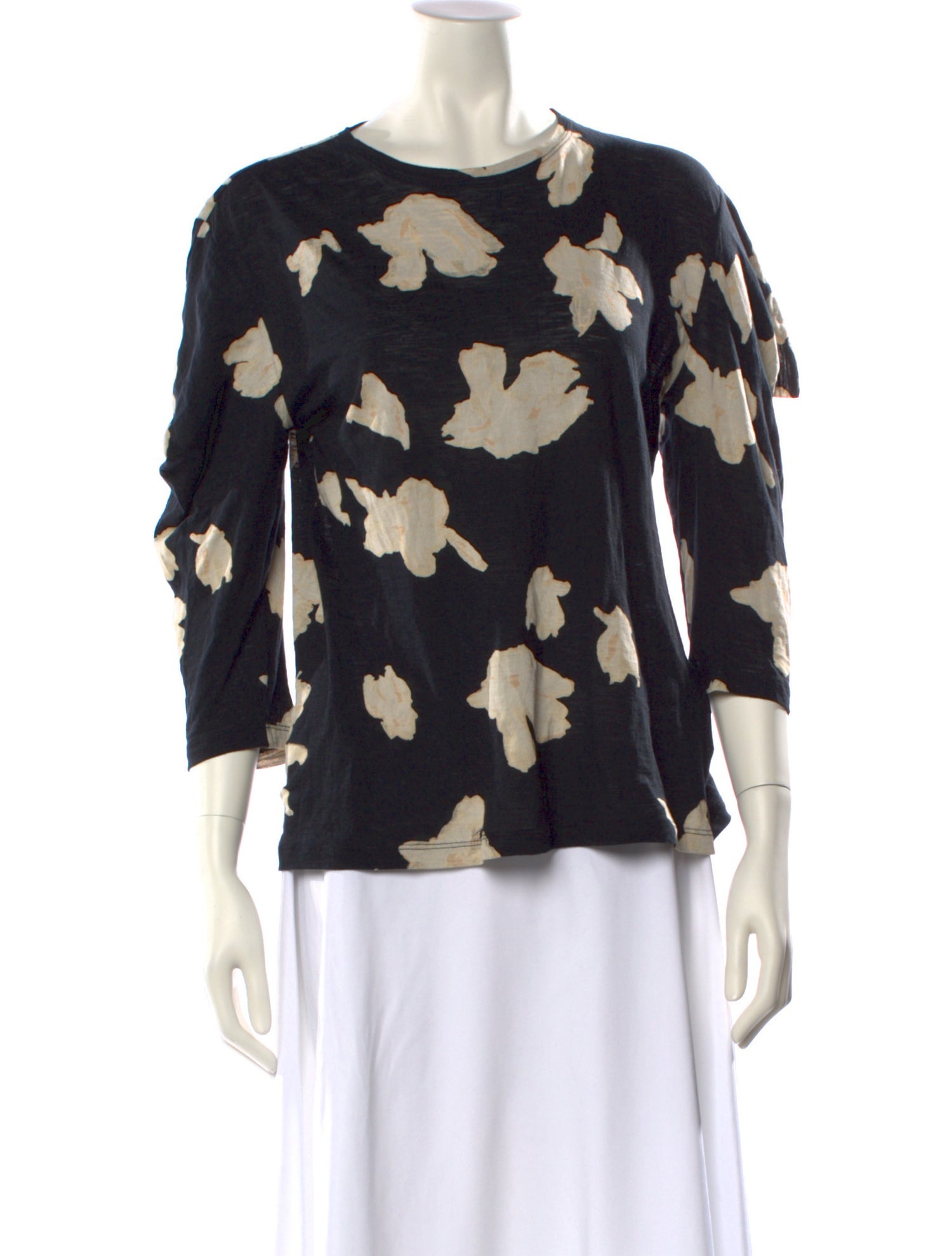 Proenza Schouler Floral Print Crew Neck Blouse