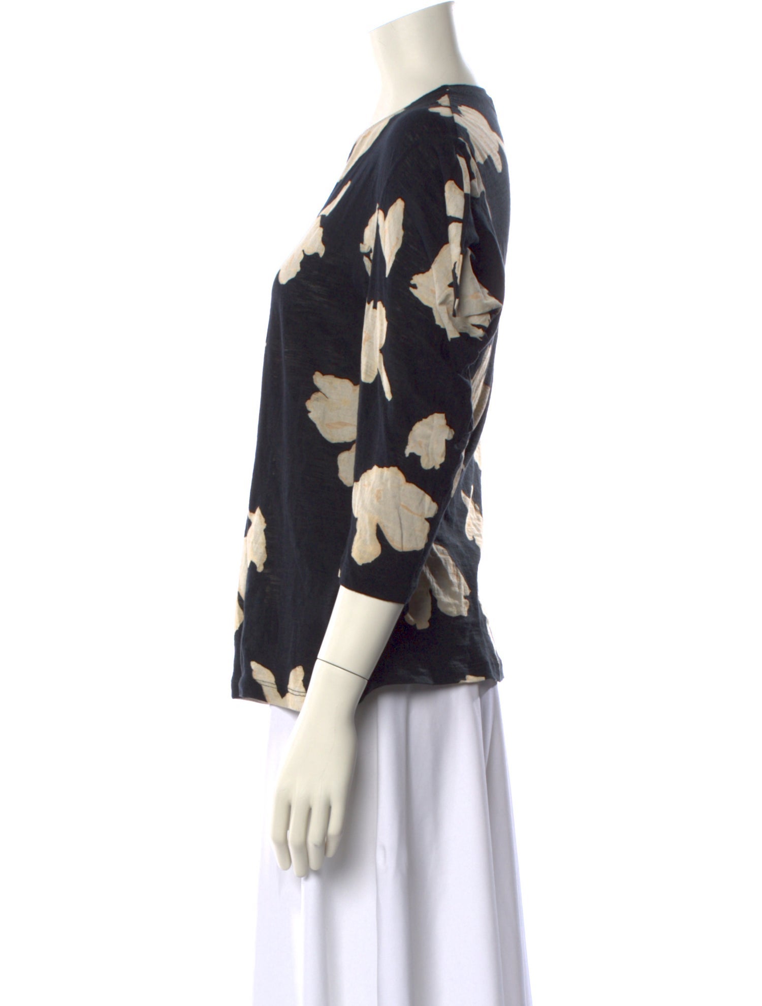 Proenza Schouler Floral Print Crew Neck Blouse