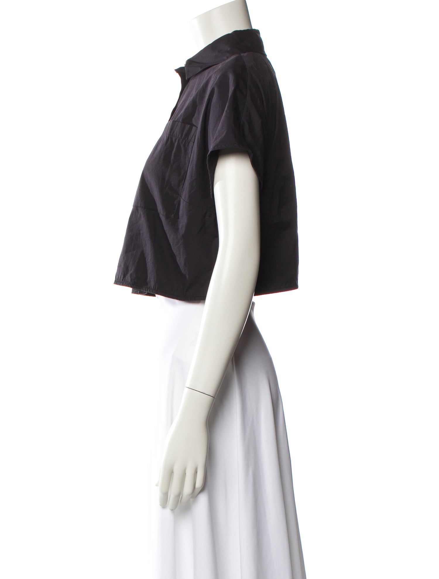 Proenza Schouler Short Sleeve Crop Top