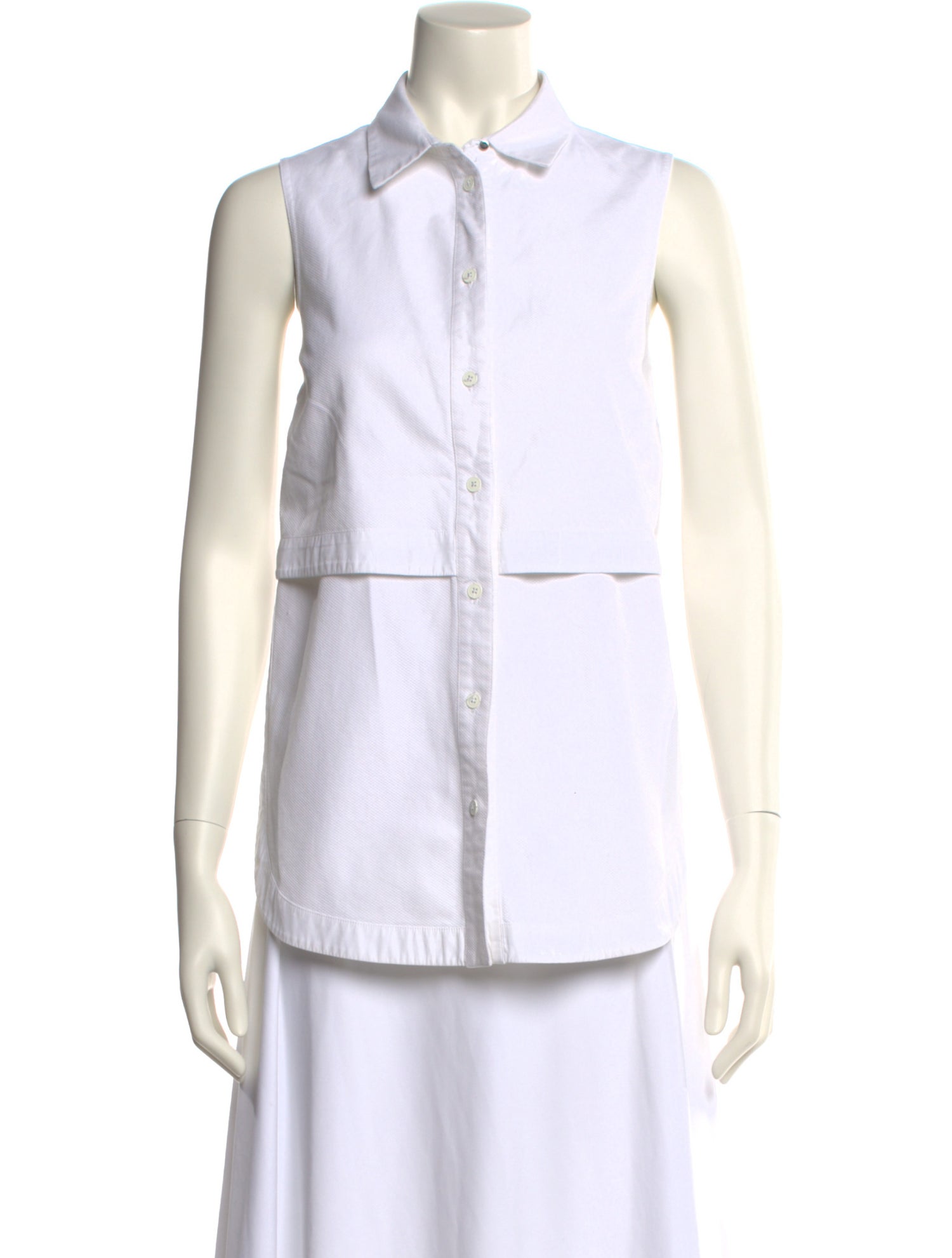 Proenza Schouler Sleeveless Button-Up Top