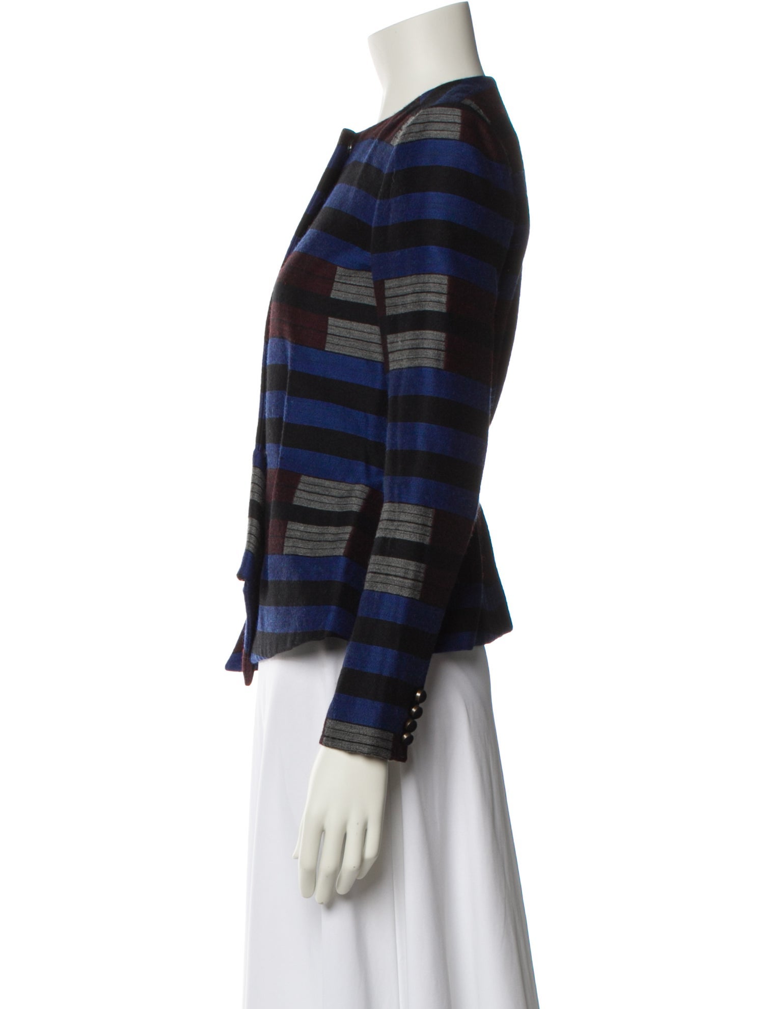 Proenza Schouler Wool Striped Evening Jacket