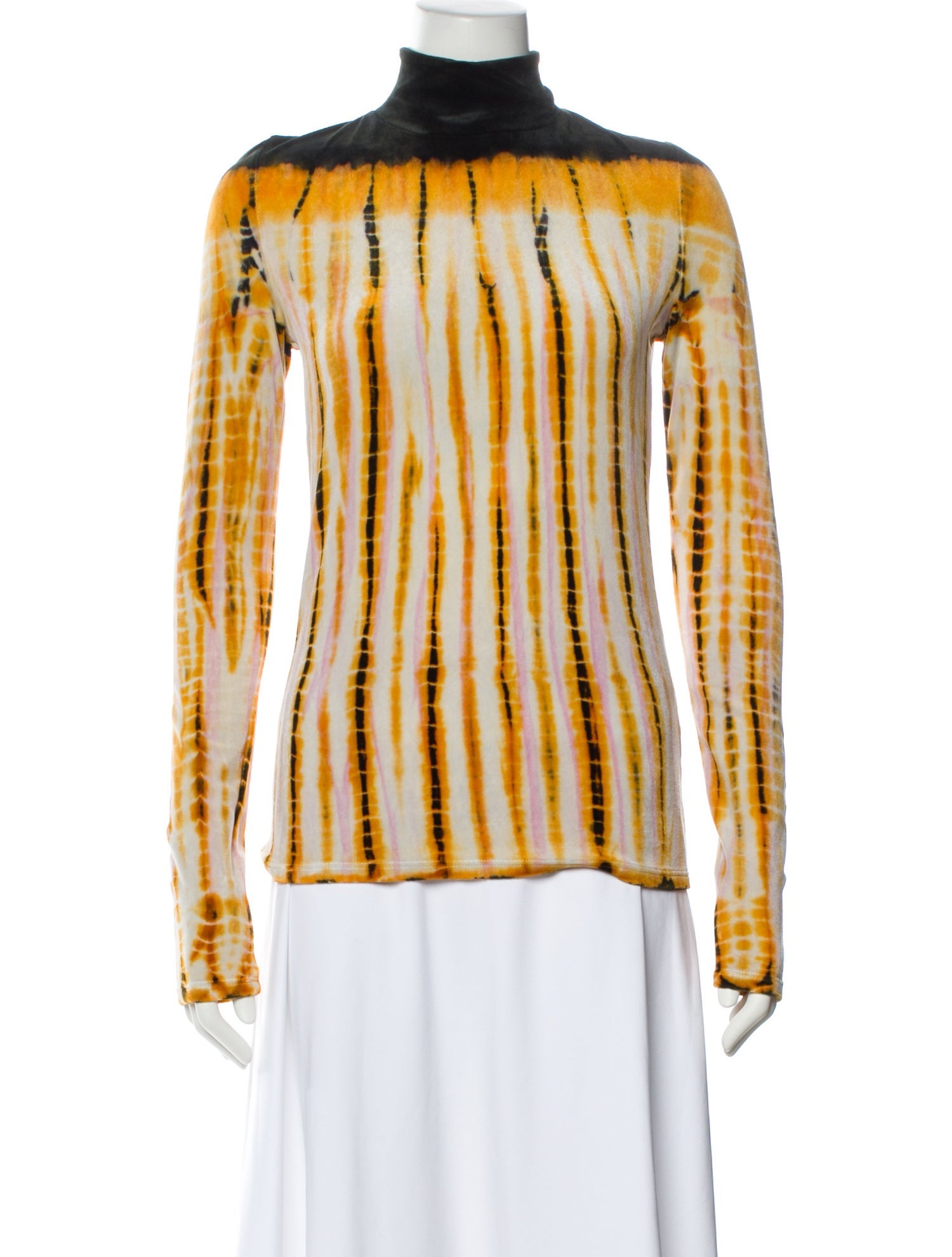 Proenza Schouler Striped Mock Neck Blouse
