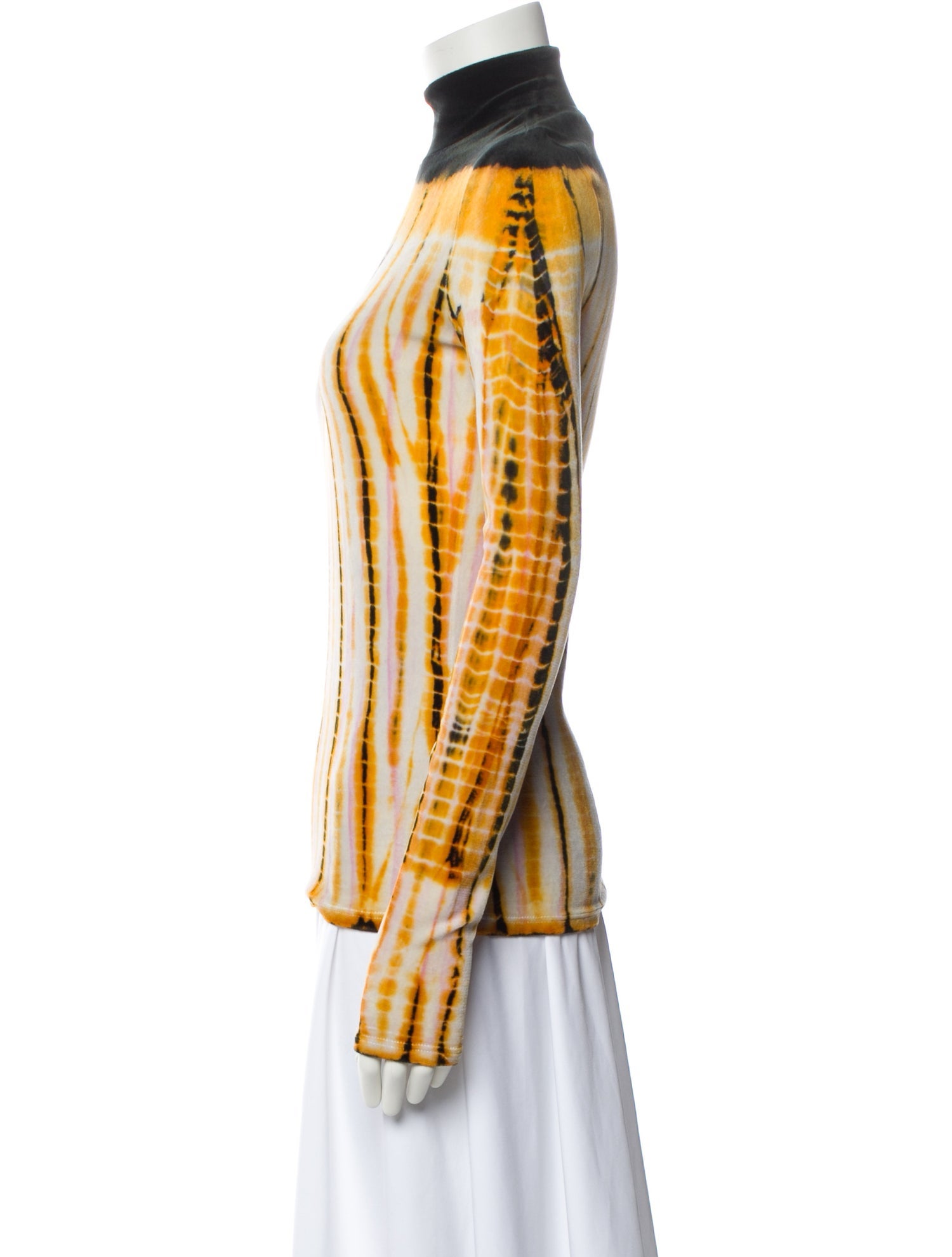 Proenza Schouler Striped Mock Neck Blouse