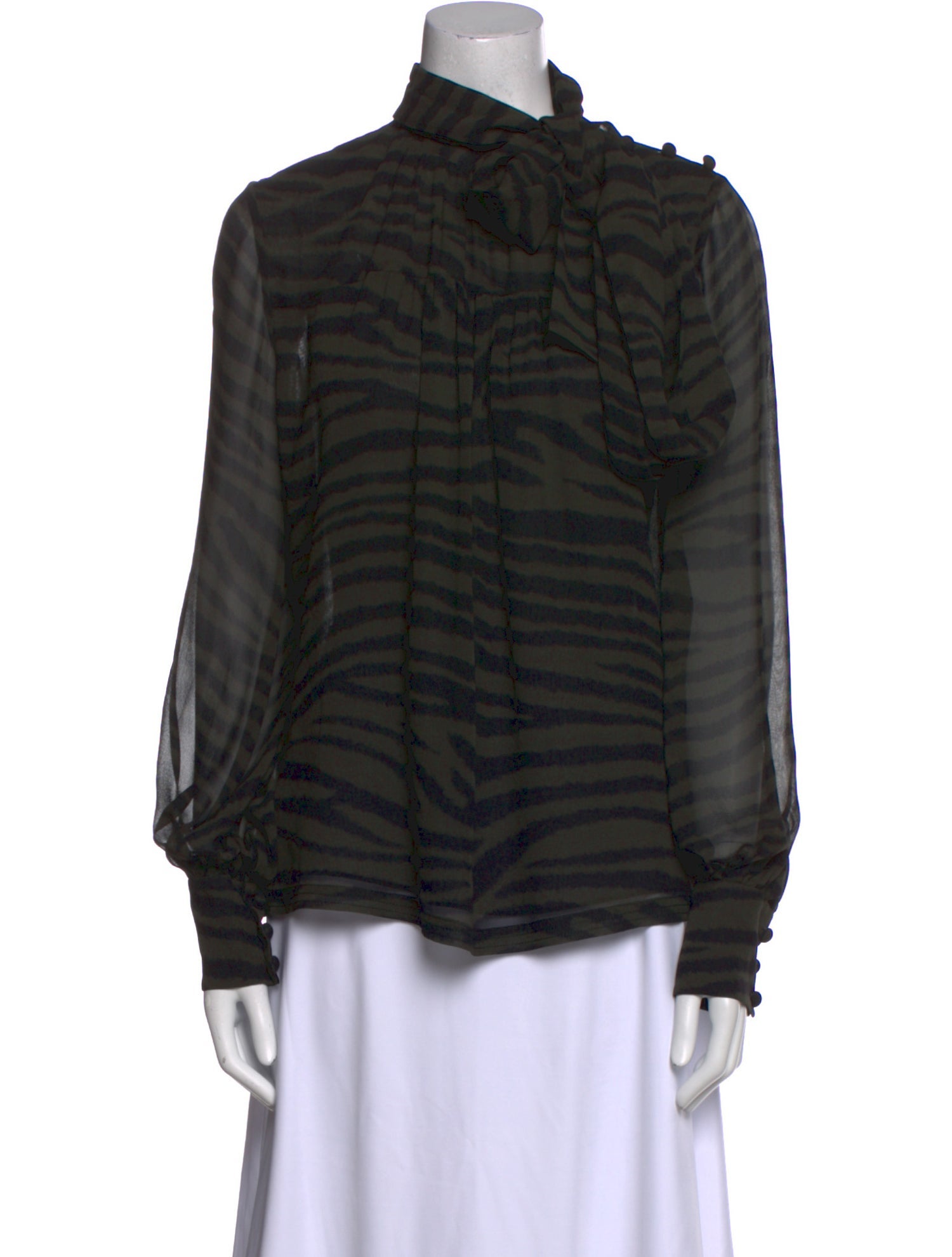 Proenza Schouler Silk Animal Print Blouse