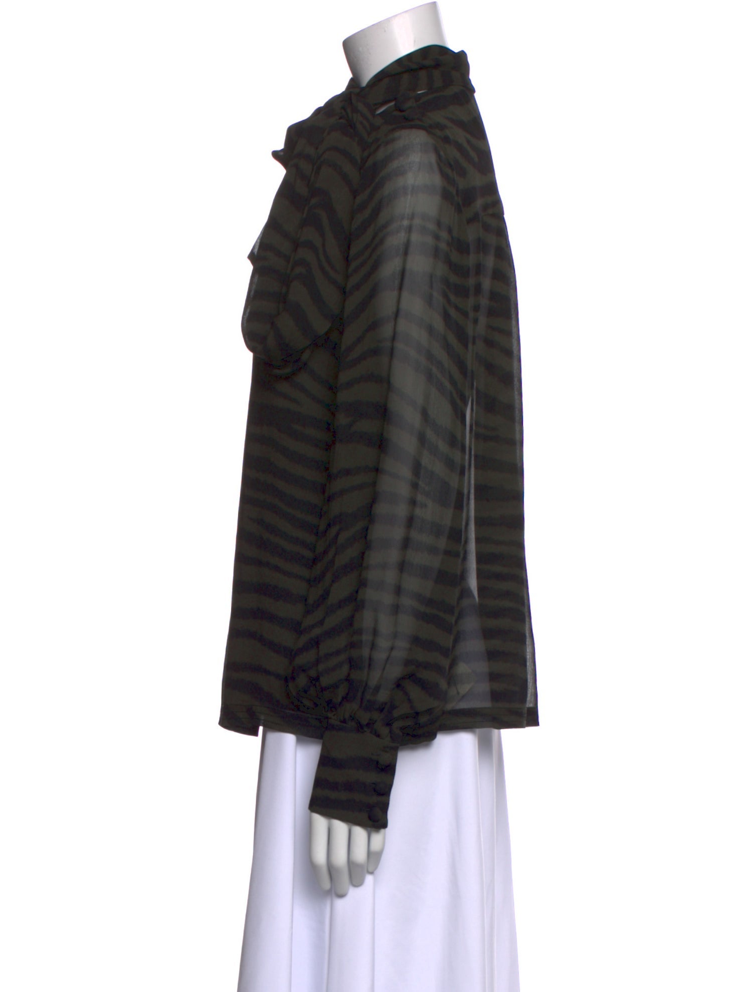 Proenza Schouler Silk Animal Print Blouse