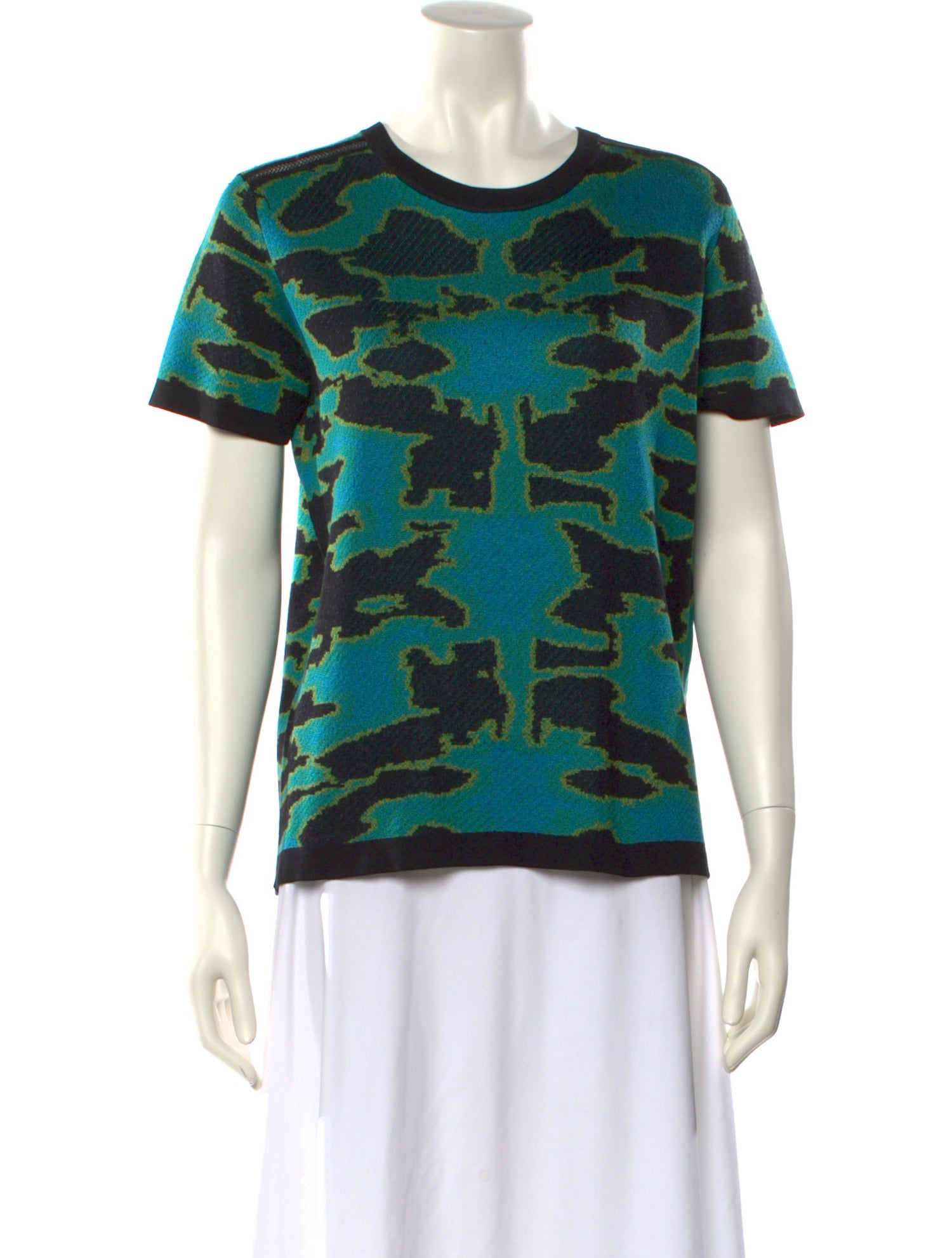 Proenza Schouler Silk Printed T-Shirt