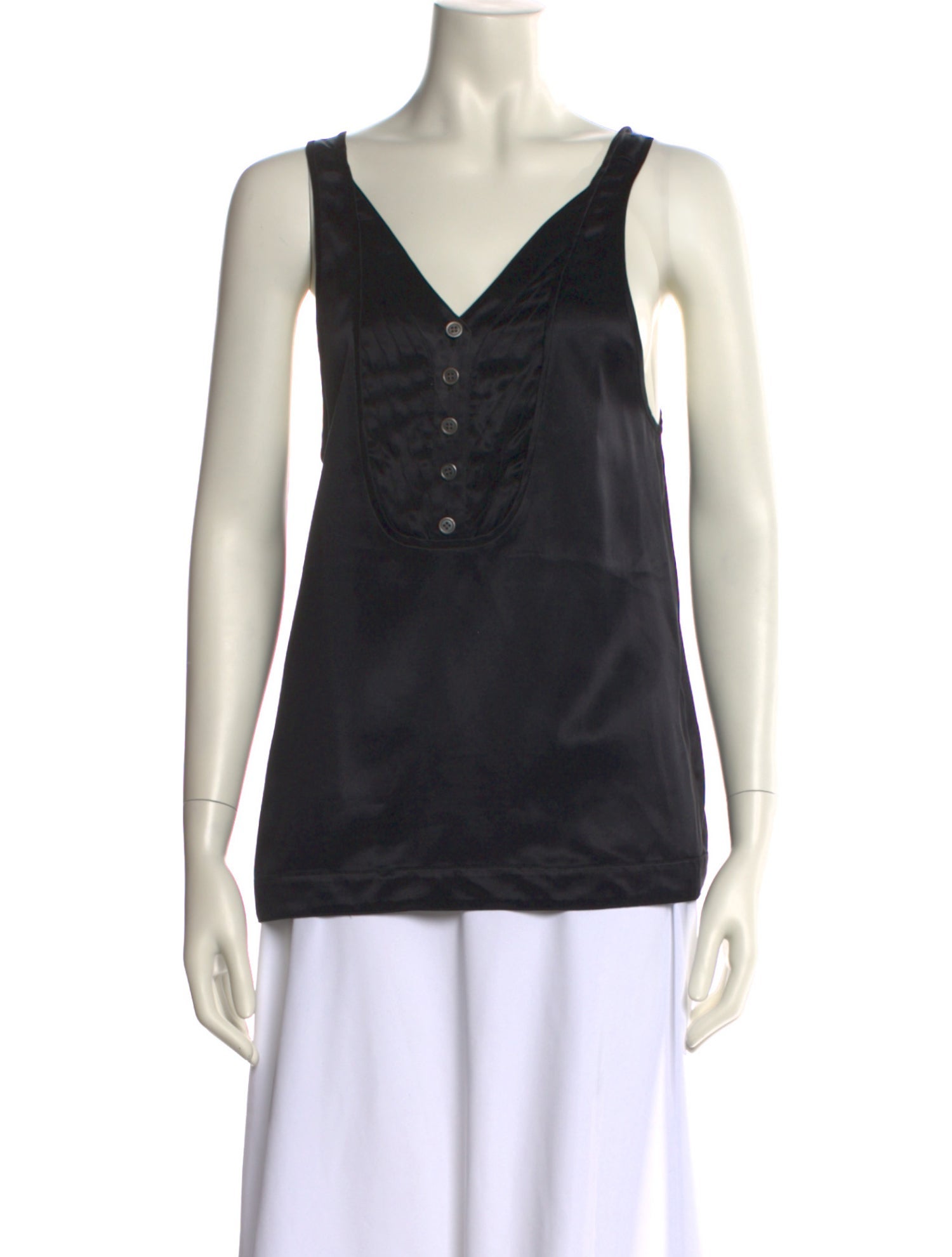 Proenza Schouler Silk V-Neck Top