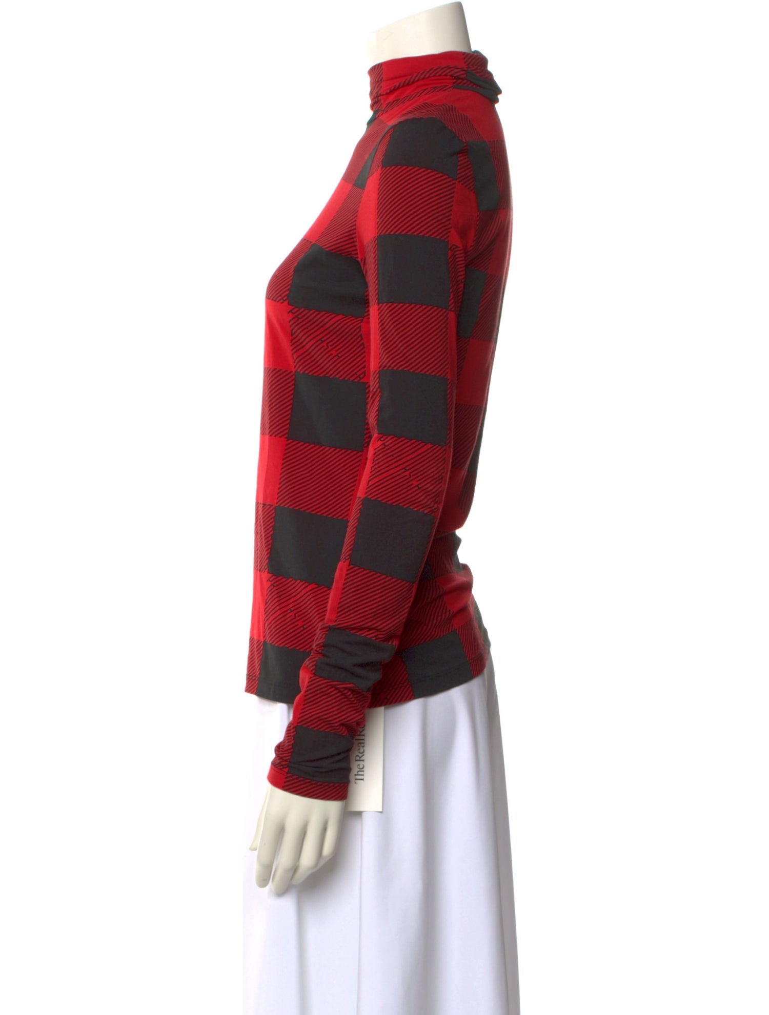 Proenza Schouler Plaid Print Mock Neck Top