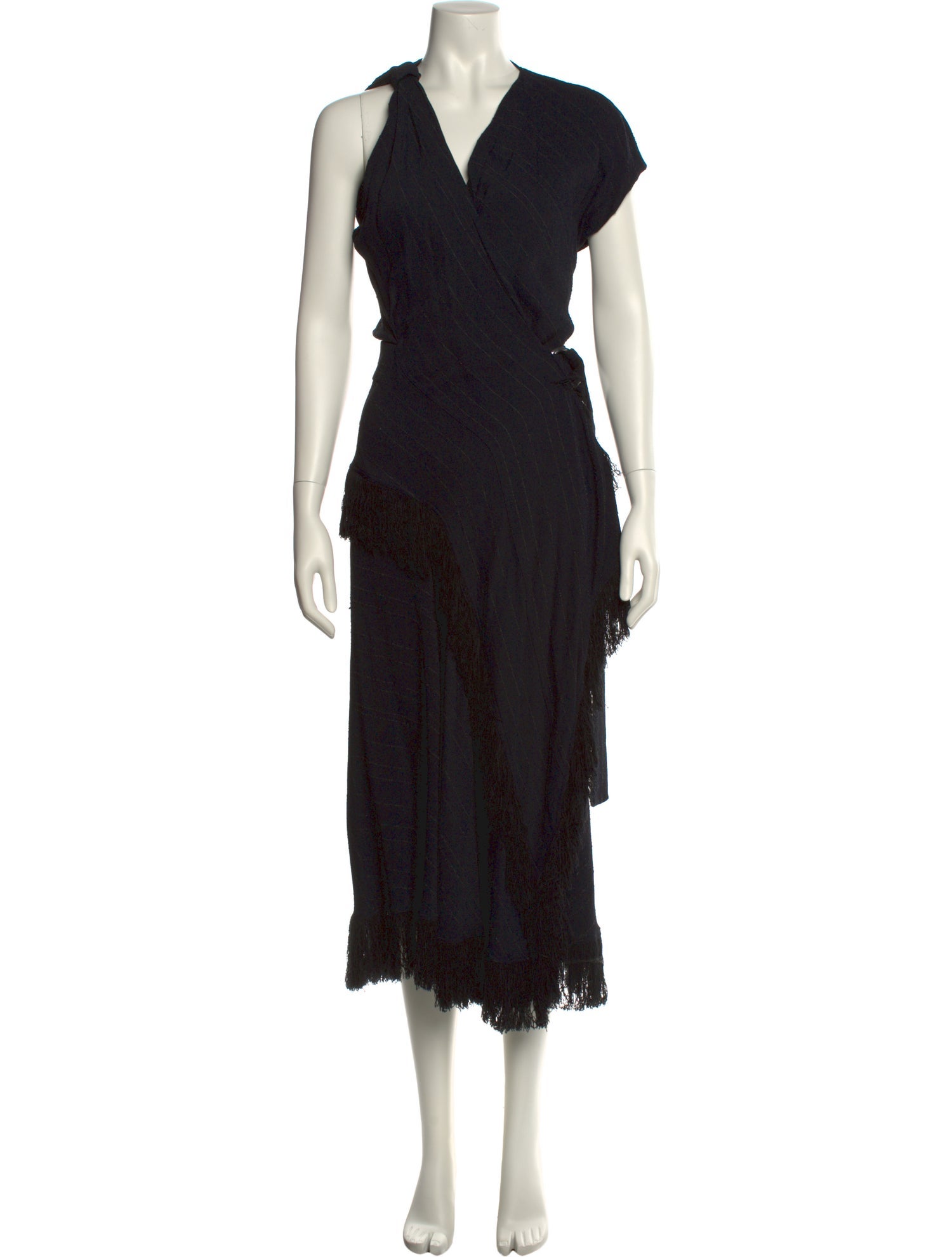 Proenza Schouler V-Neck Midi Length Dress