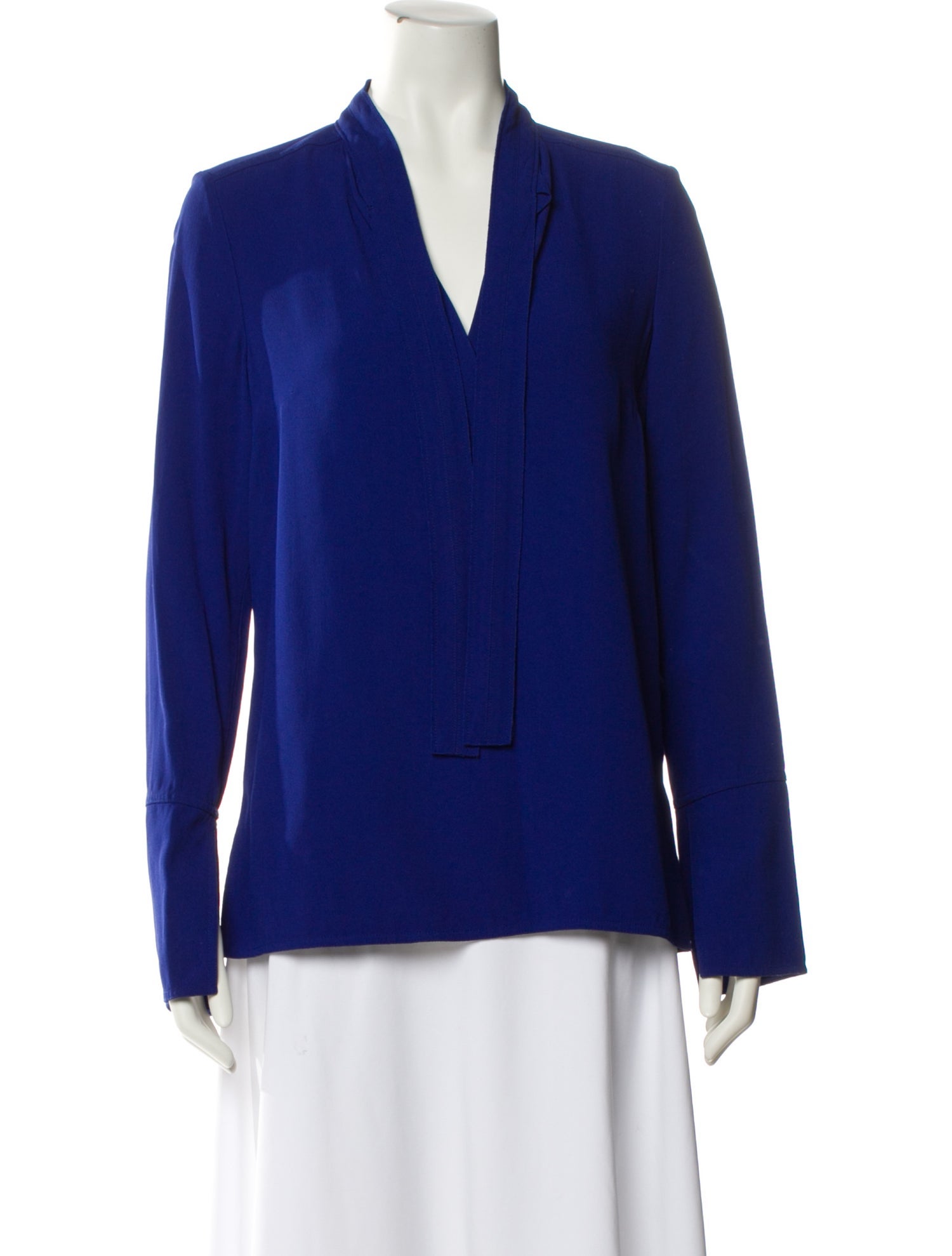 Proenza Schouler V-Neck Long Sleeve Blouse