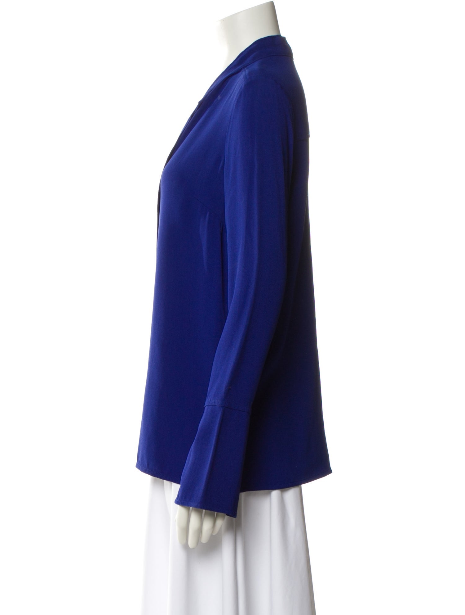 Proenza Schouler V-Neck Long Sleeve Blouse