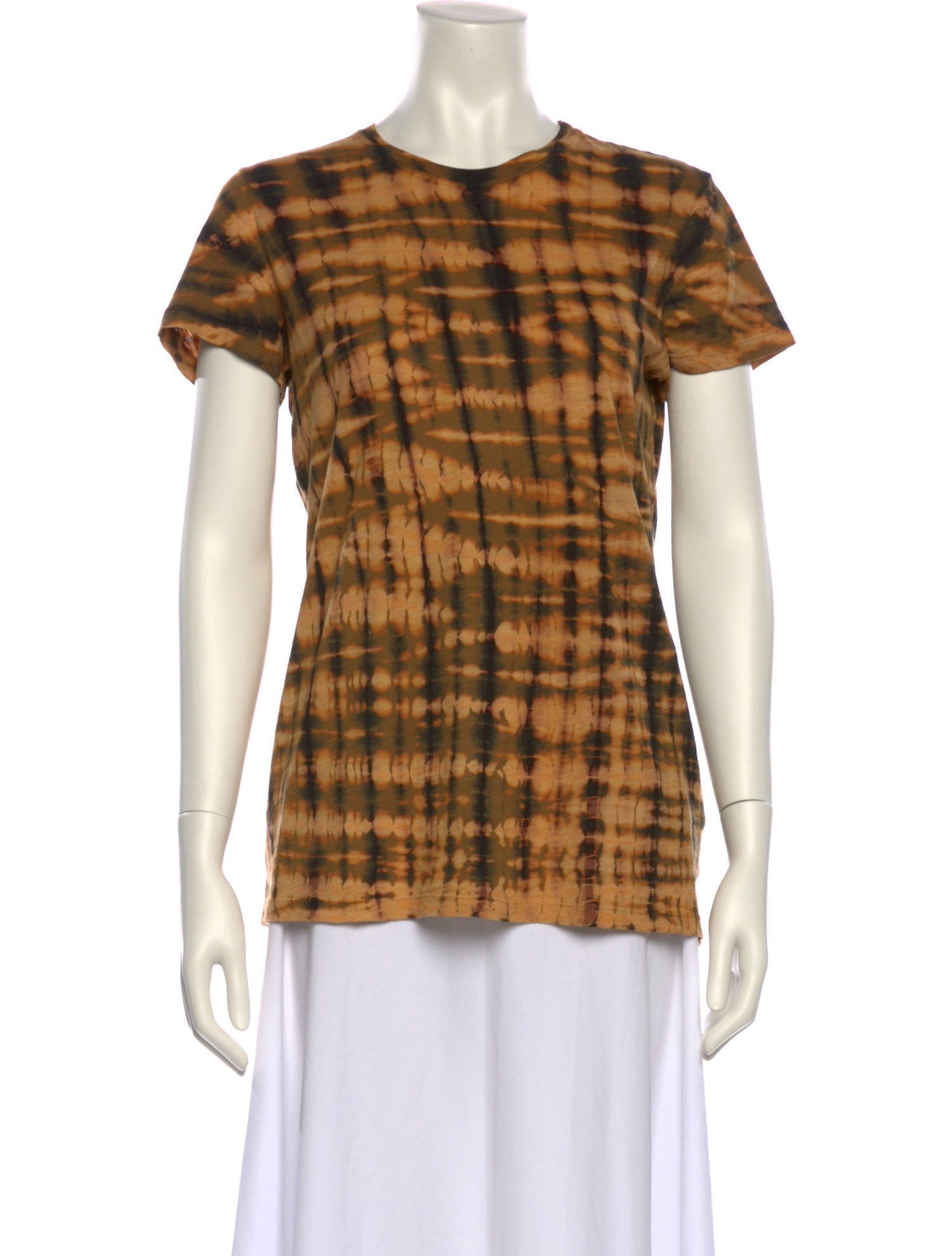 Proenza Schouler Plaid Print Crew Neck T-Shirt
