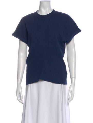 Pre-owned Proenza Schouler Crew Neck Short Sleeve T-shirt In Blue