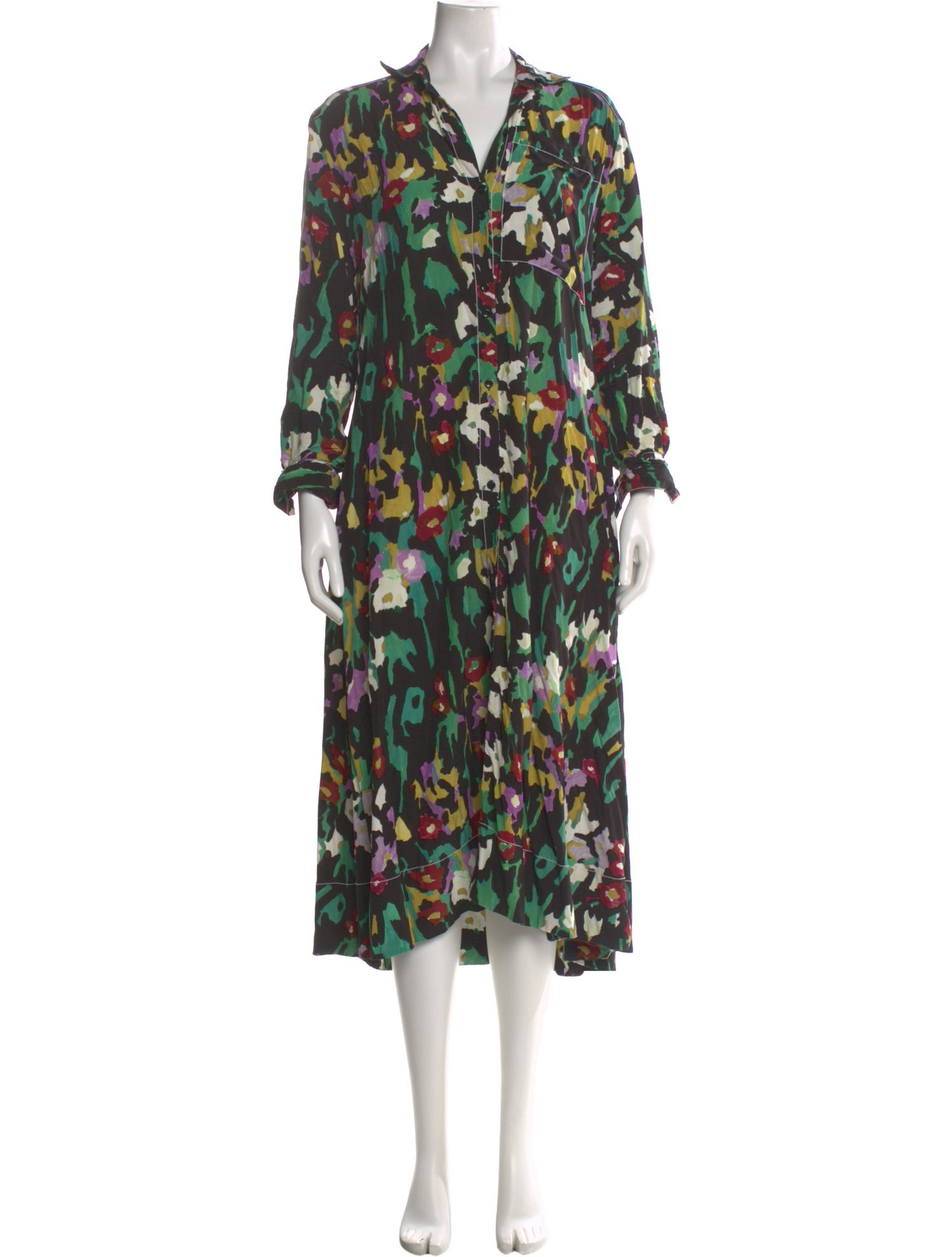Proenza Schouler Floral Print Long Dress