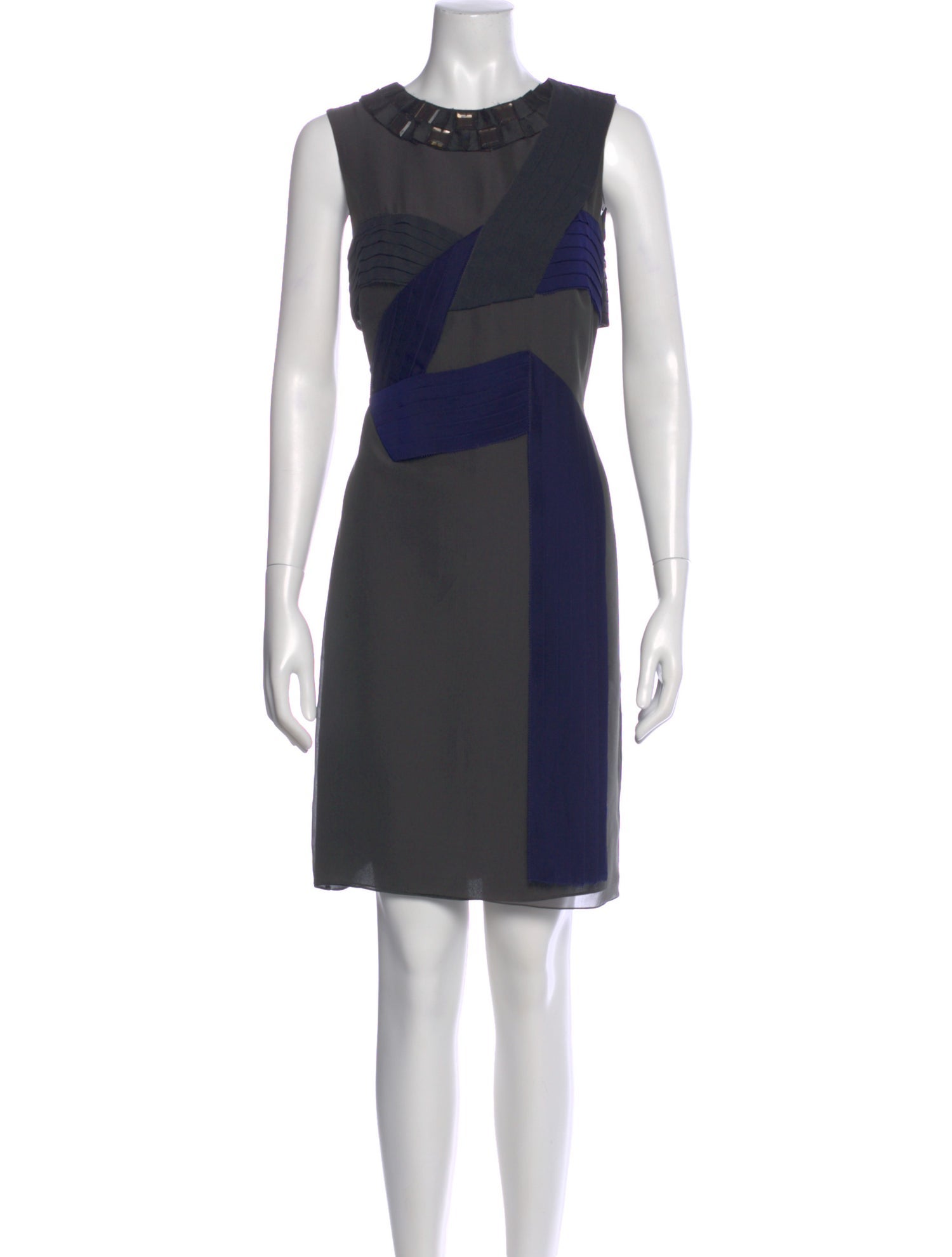 Proenza Schouler Colorblock Pattern Knee-Length Dress