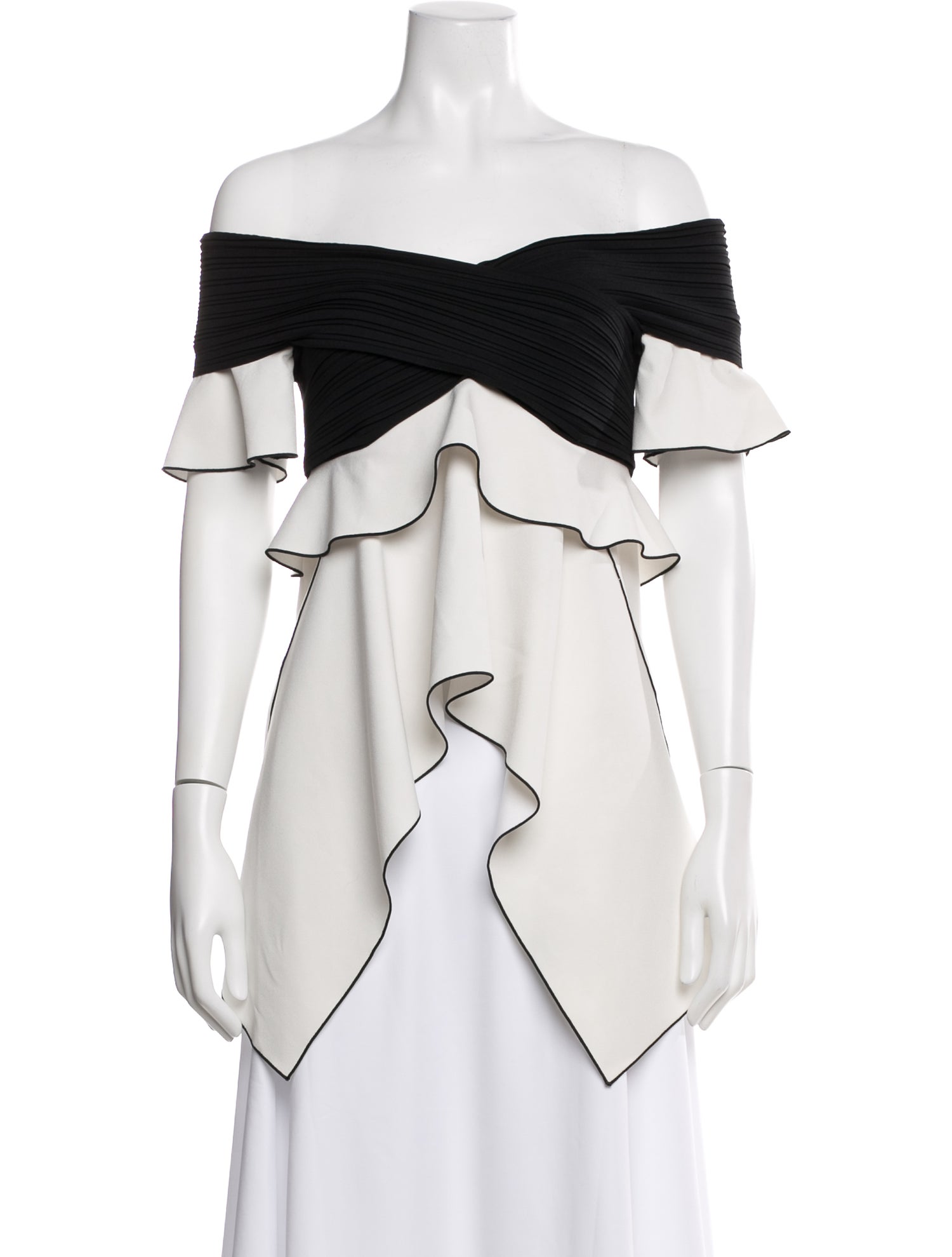 Proenza Schouler Off-The-Shoulder Short Sleeve Blouse