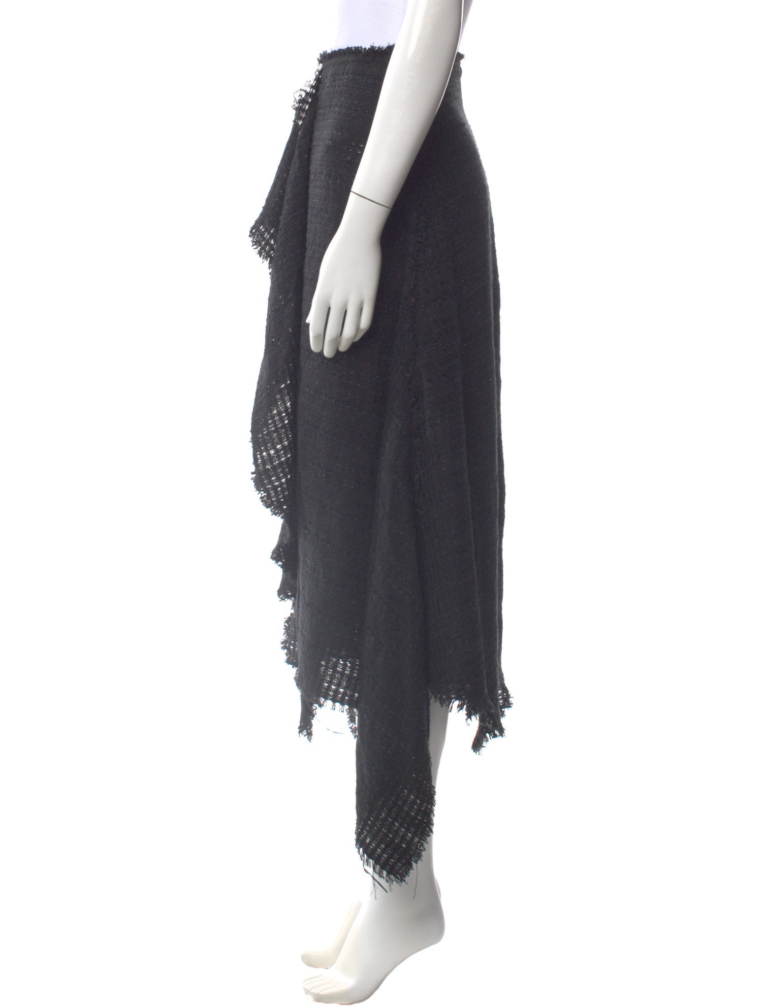 Proenza Schouler Raw-Edge Trim Midi Length Skirt