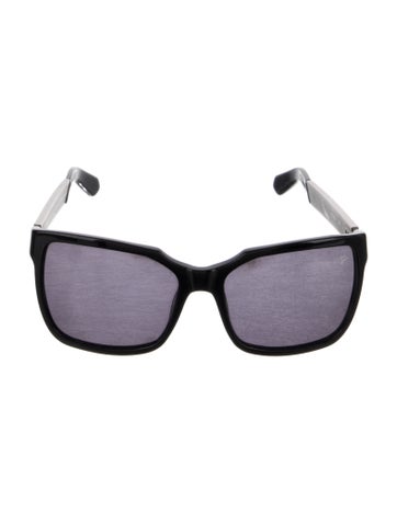 Pre-owned Proenza Schouler Square Tinted Sunglasses In Black