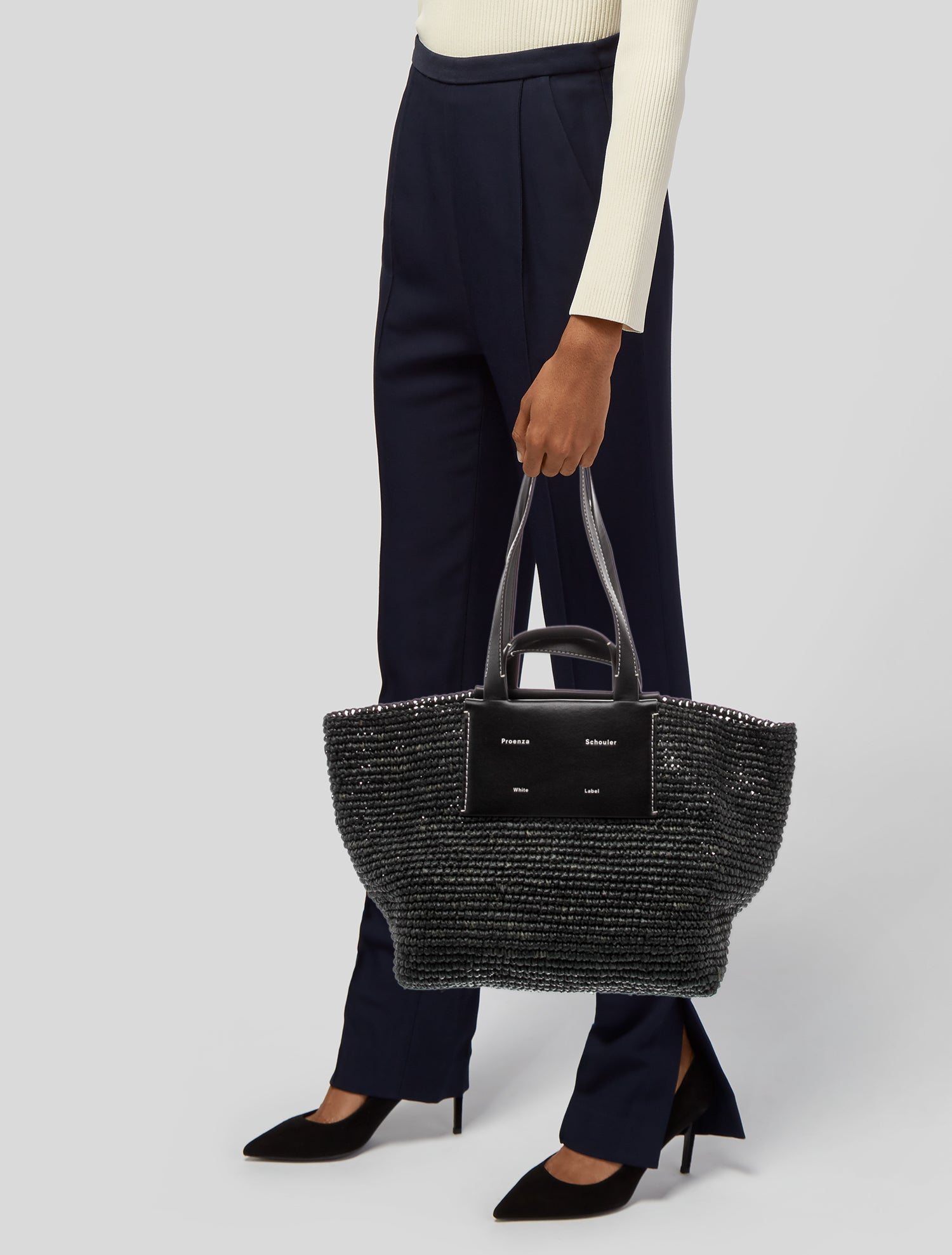 Proenza Schouler White Label Raffia Tote - Green Totes, Handbags